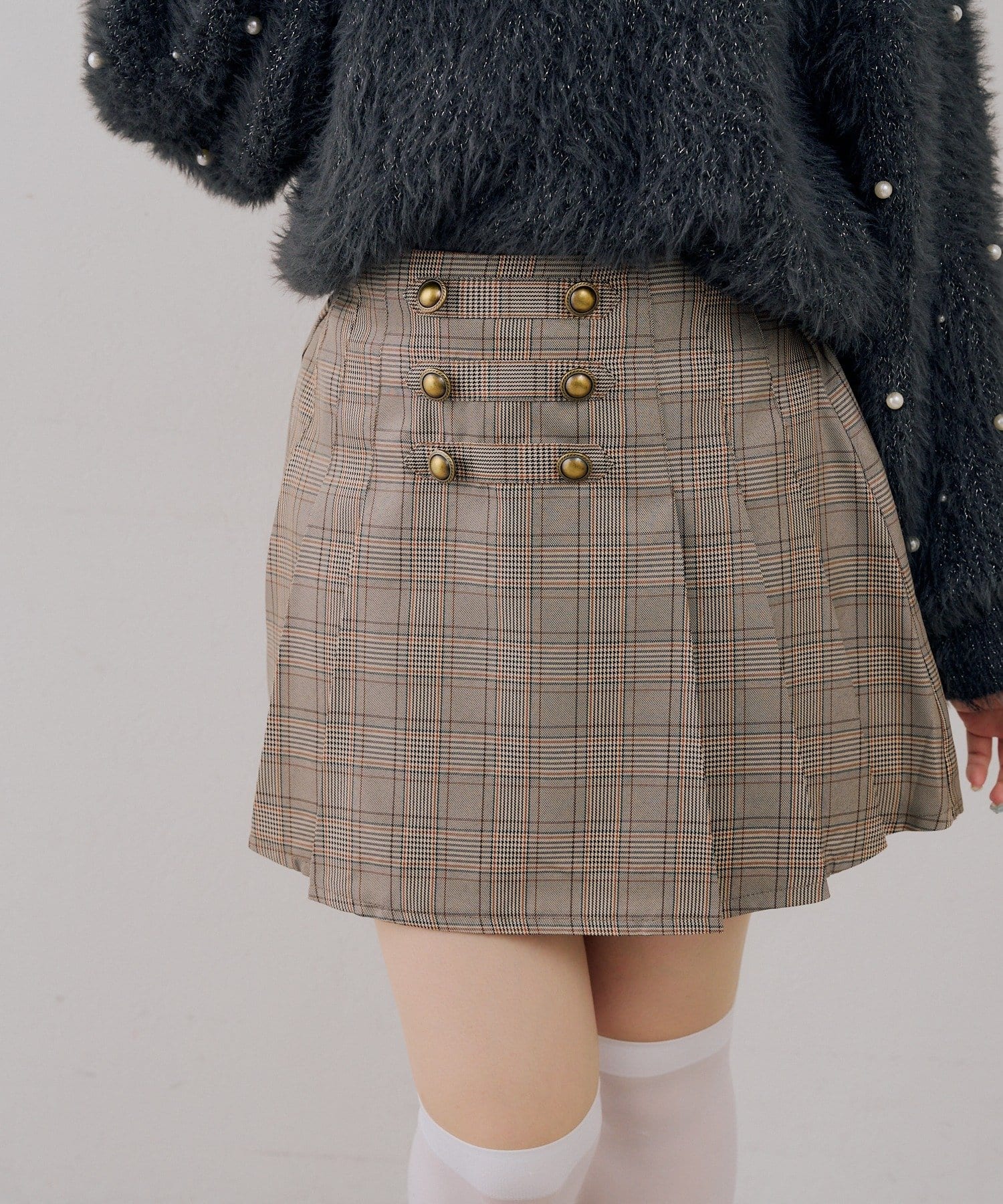 NICE CLAUP / OLIVE des OLIVE OUTLET(ナイスクラップ  / オリーブ デ オリーブ アウトレット) 【ANOTHER BRANCH】ナポレオンデザインプリーツスカート