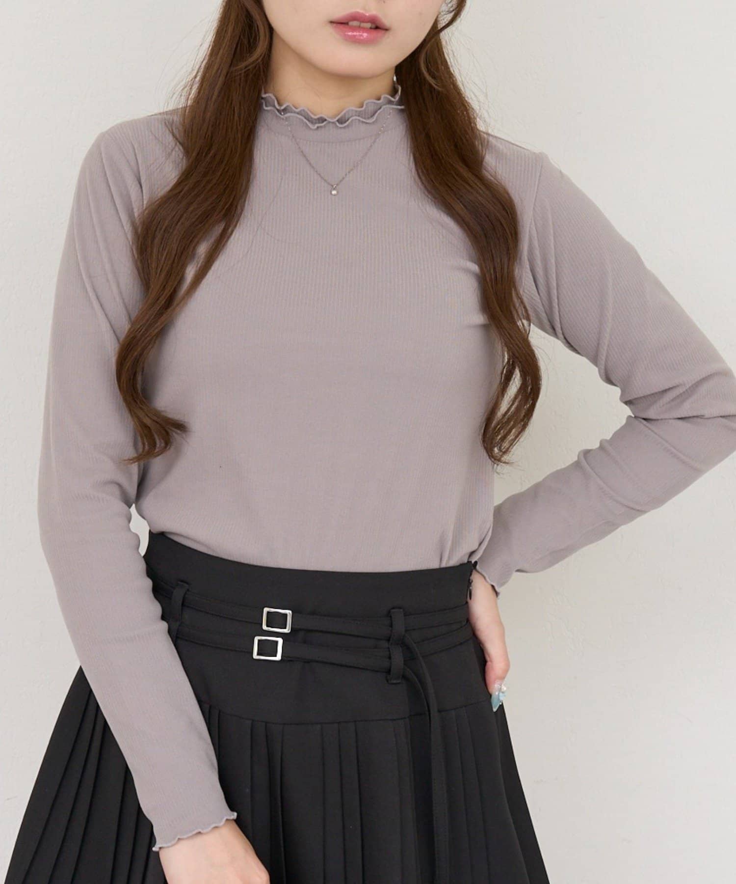 NICE CLAUP / OLIVE des OLIVE OUTLET(ナイスクラップ  / オリーブ デ オリーブ アウトレット) 【ANOTHER BRANCH】リブハイネックロンTEE