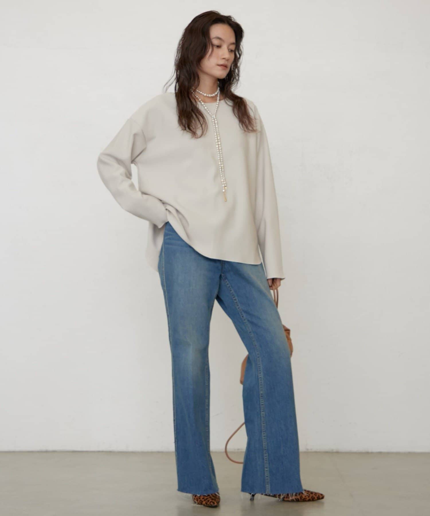 LOUNGEDRESS(ラウンジドレス) カットジョーゼットプルオーバー