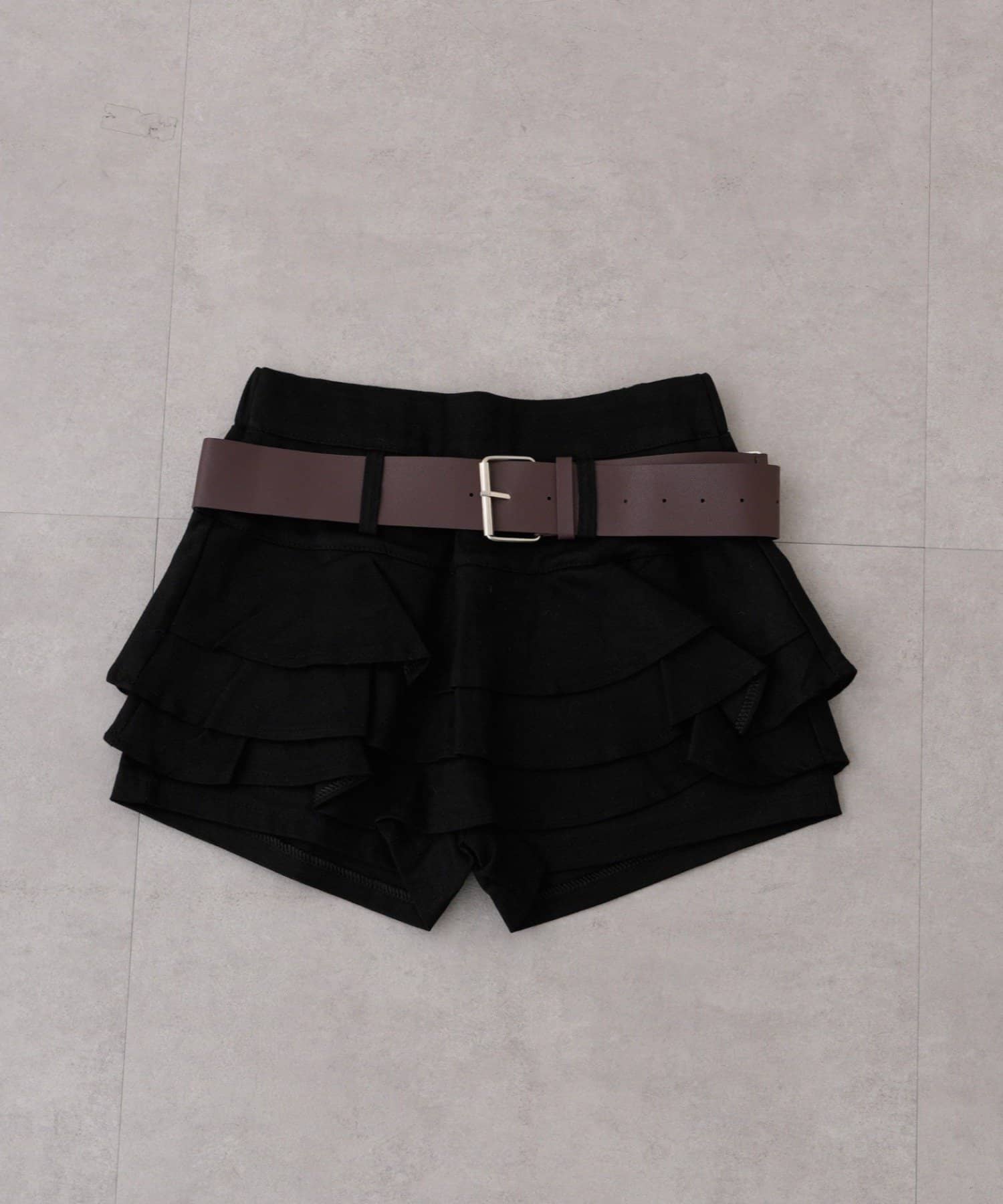 NICE CLAUP / OLIVE des OLIVE OUTLET(ナイスクラップ  / オリーブ デ オリーブ アウトレット) 【continuer】ベルト付ティアードミニスカート