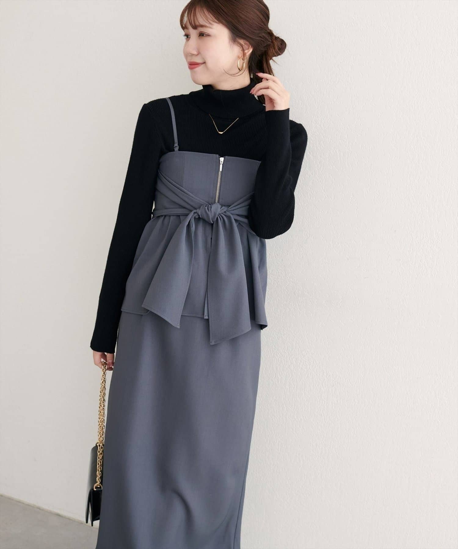 natural couture(ナチュラルクチュール) <osono>2WAYビスチェ付きスカート