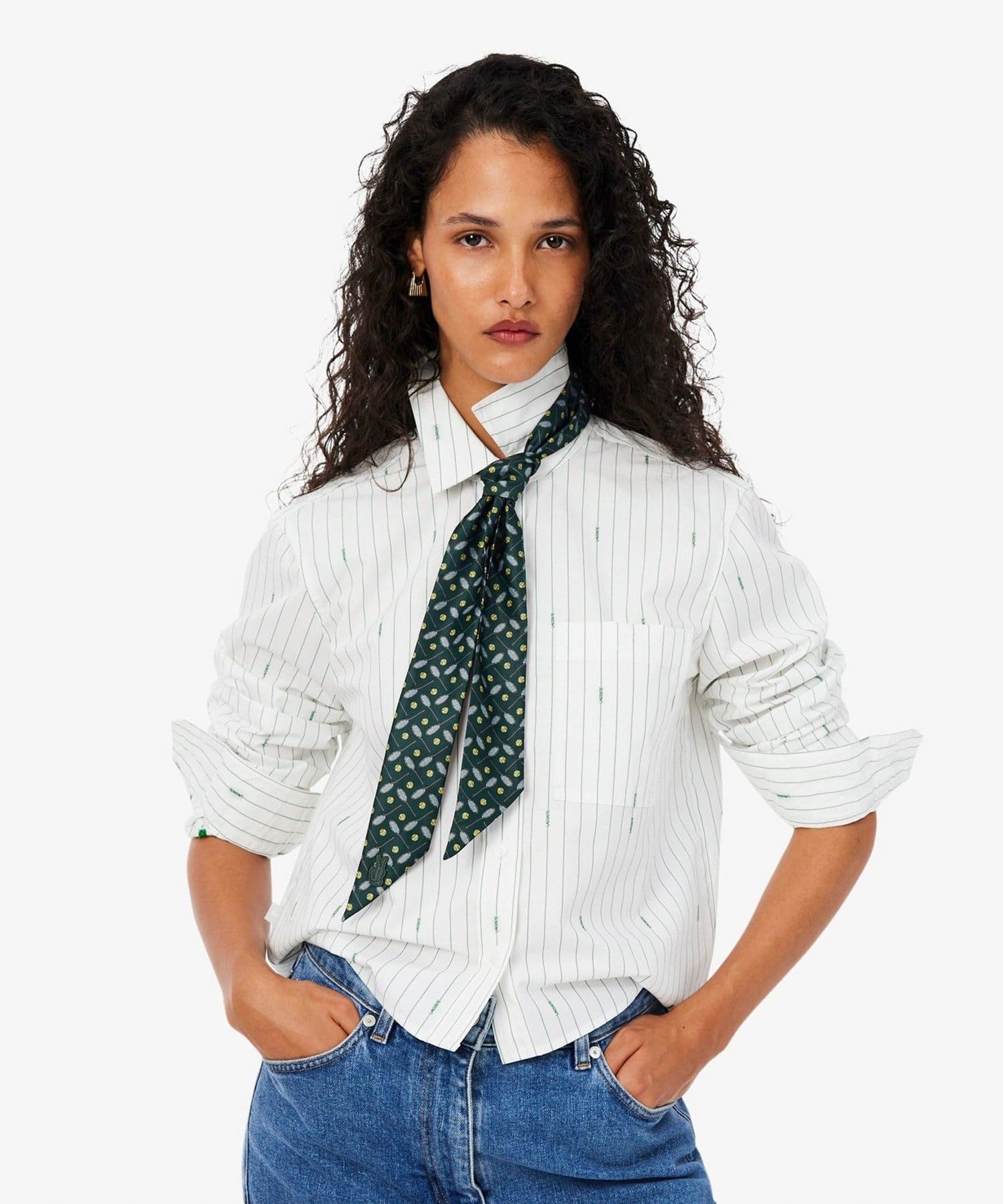 FREDY & GLOSTER(フレディ アンド グロスター) 【LACOSTE/ラコステ】LG Scarf サテンナロースカーフ