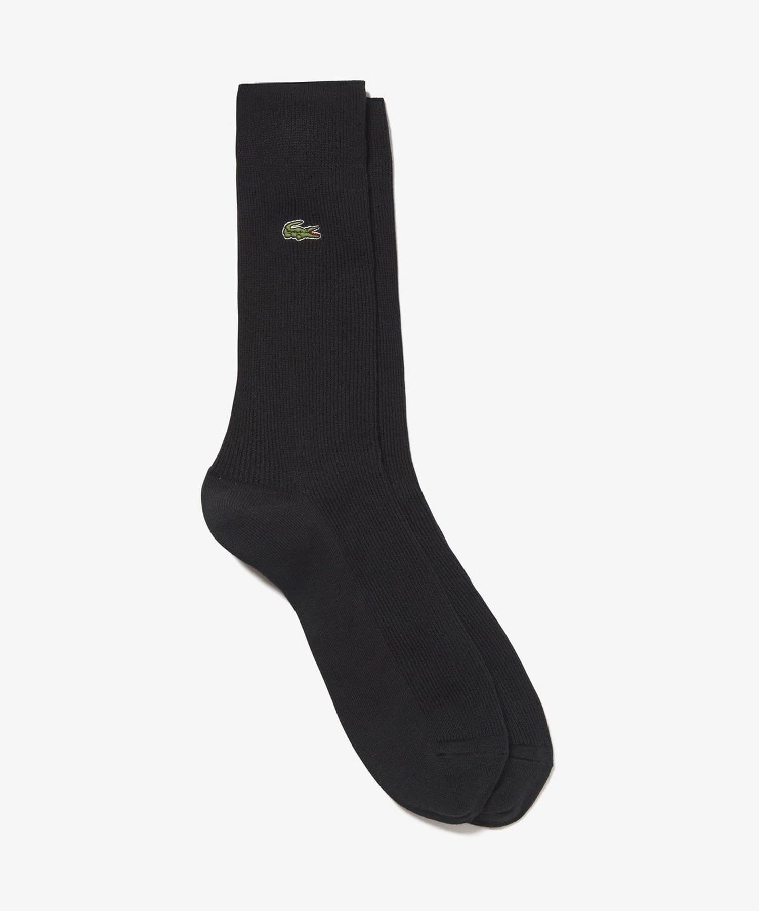 FREDY & GLOSTER(フレディ アンド グロスター) 【LACOSTE】RIB CREW SOCKSクロックエンブレム1×1リブニット