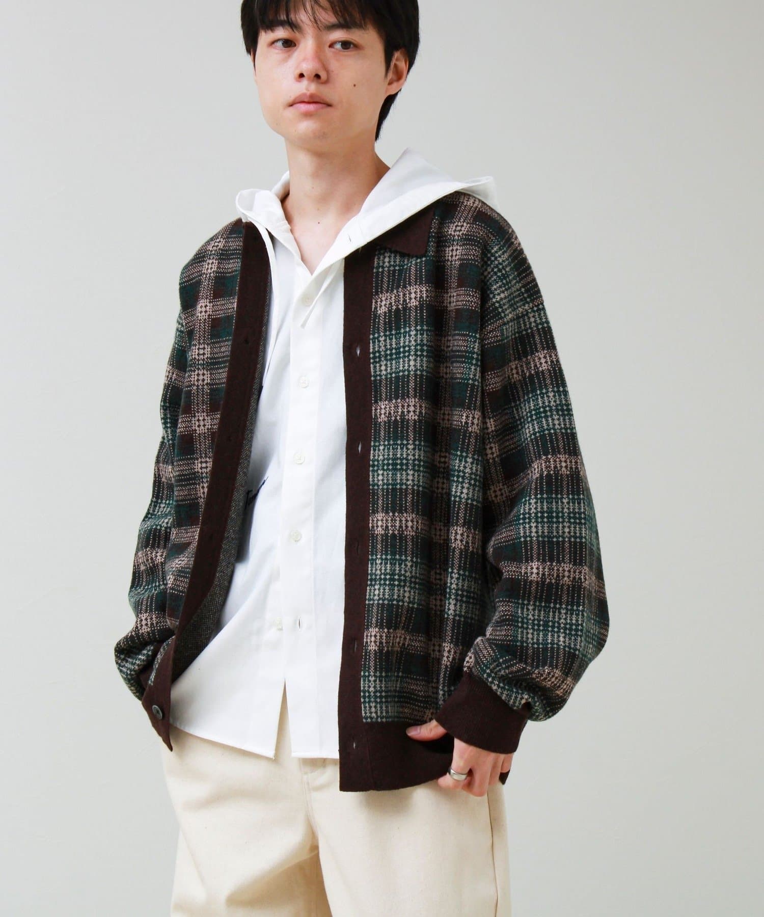 FREDY & GLOSTER 衿付きニットカーディガン