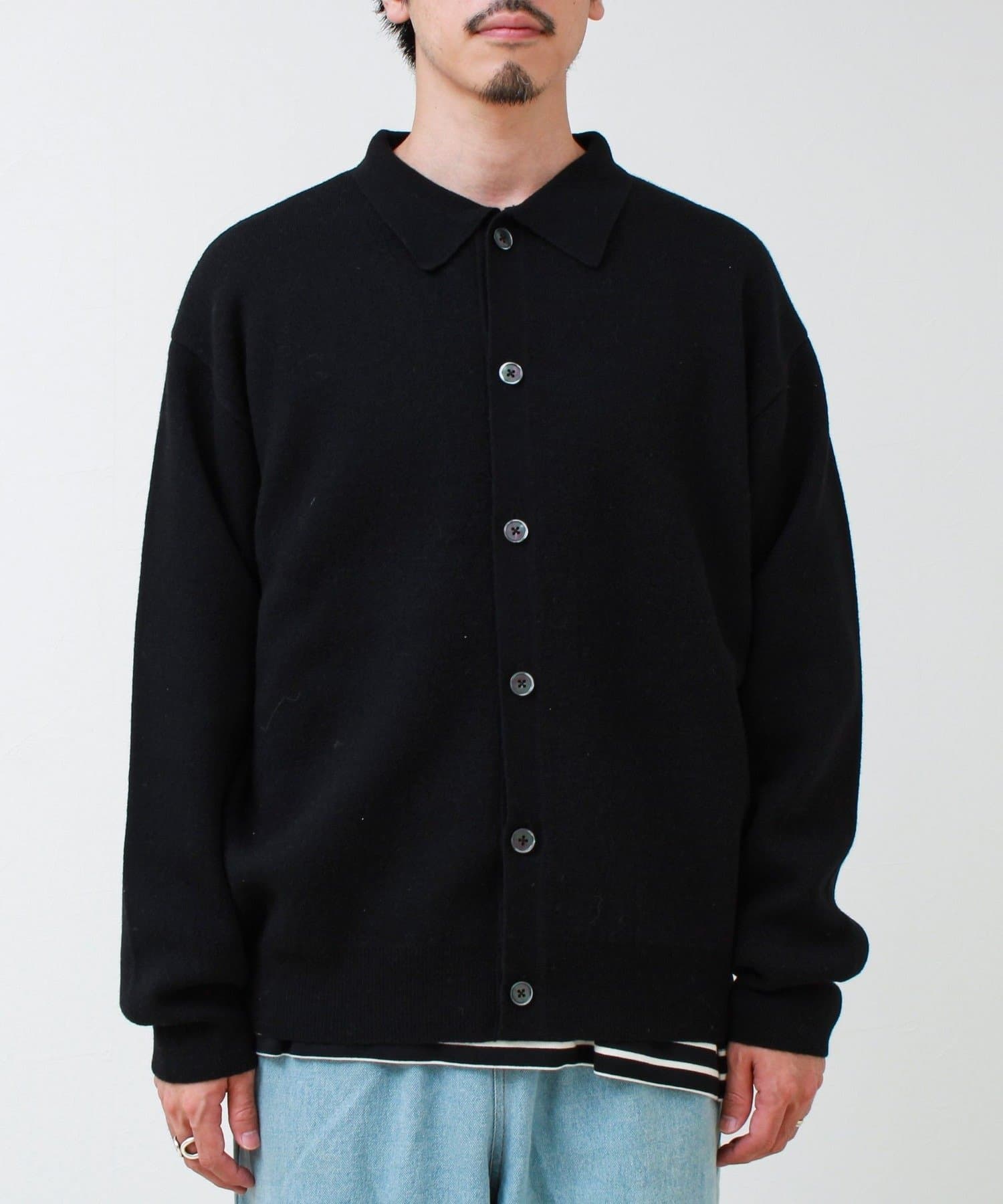FREDY & GLOSTER(フレディ アンド グロスター) Collared wool JK 衿付きニットカーディガン