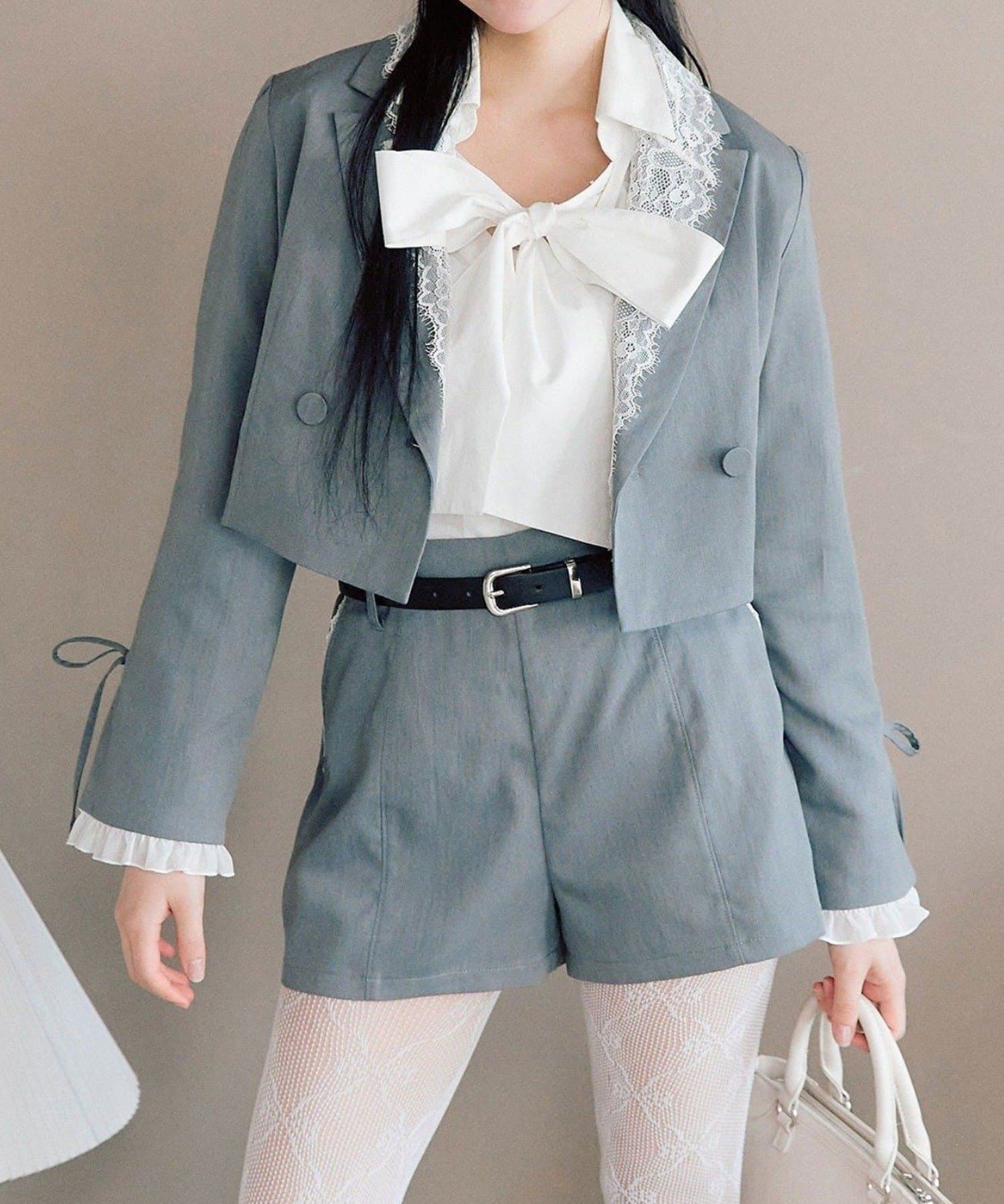 NICE CLAUP / OLIVE des OLIVE OUTLET(ナイスクラップ  / オリーブ デ オリーブ アウトレット) 【OLIVE des OLIVE】ベルト付きショートパンツ