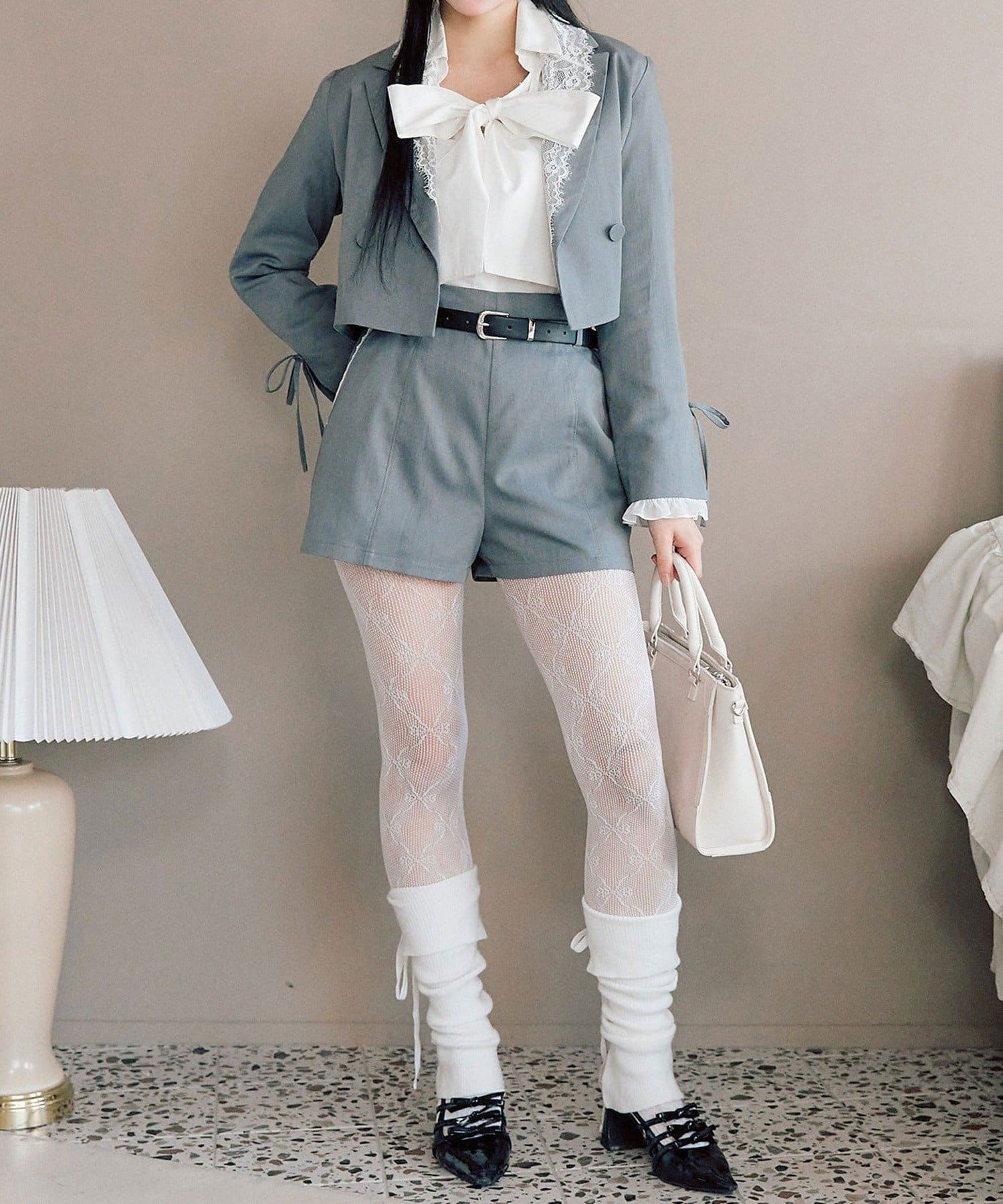 NICE CLAUP / OLIVE des OLIVE OUTLET(ナイスクラップ  / オリーブ デ オリーブ アウトレット) 【OLIVE des OLIVE】ベルト付きショートパンツ