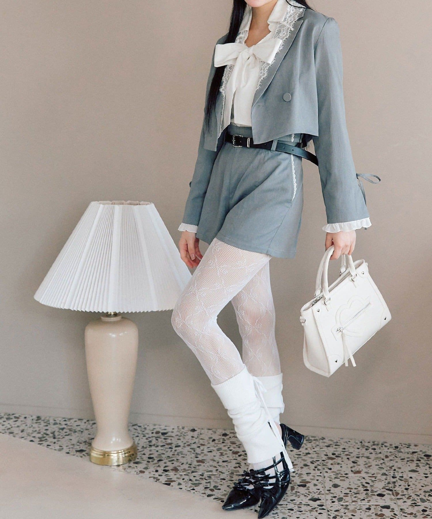 NICE CLAUP / OLIVE des OLIVE OUTLET(ナイスクラップ  / オリーブ デ オリーブ アウトレット) 【OLIVE des OLIVE】ベルト付きショートパンツ