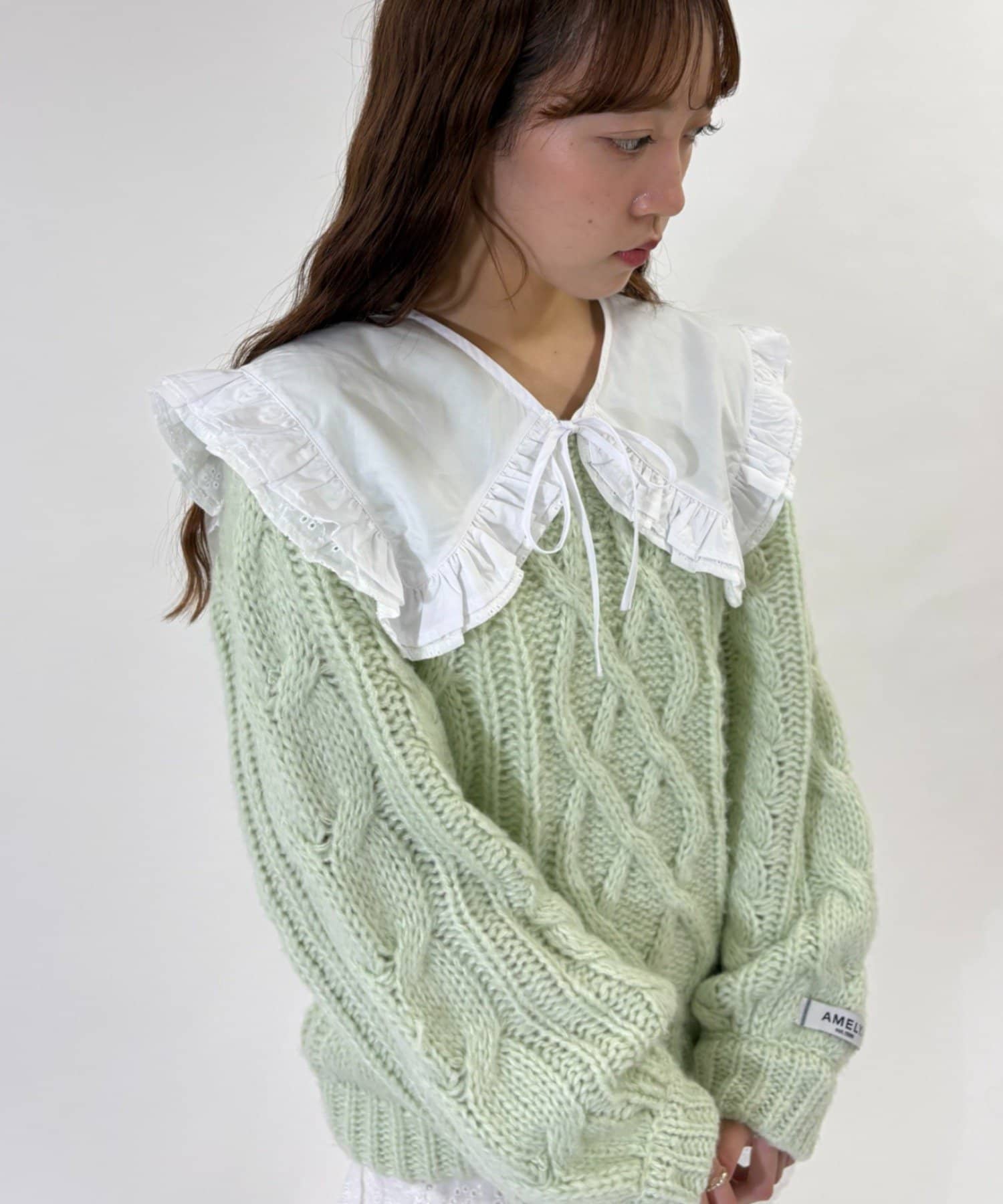 w closet(ダブルクローゼット) Wフリル付け衿