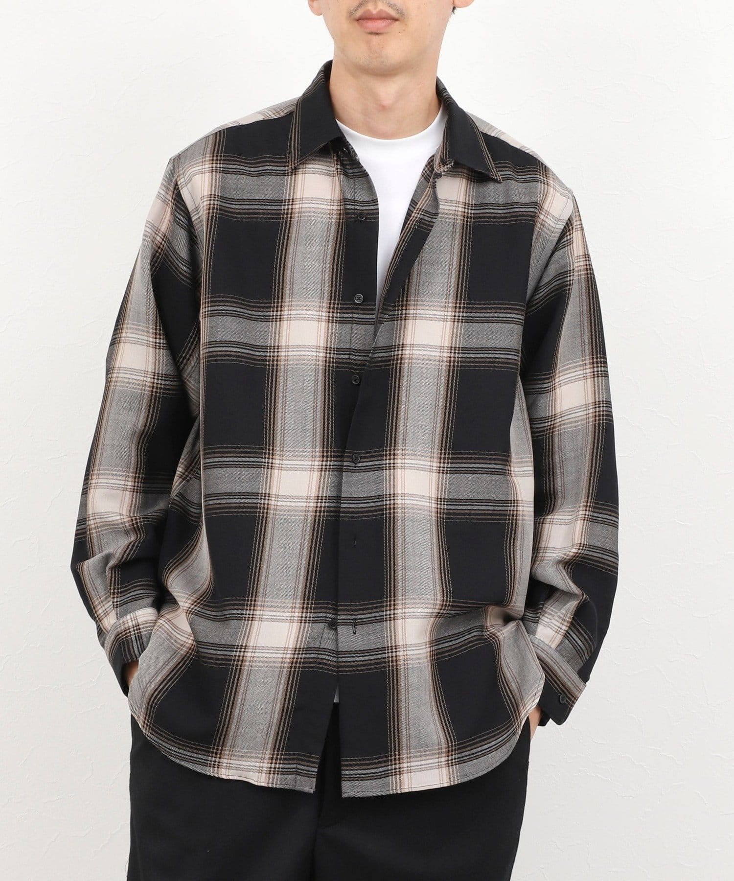 NOLLEY'S(ノーリーズ) 【BATONER/バトナー】OMBRE CHECK REGULAR オンブレチェック レギュラーシャツ 26AW