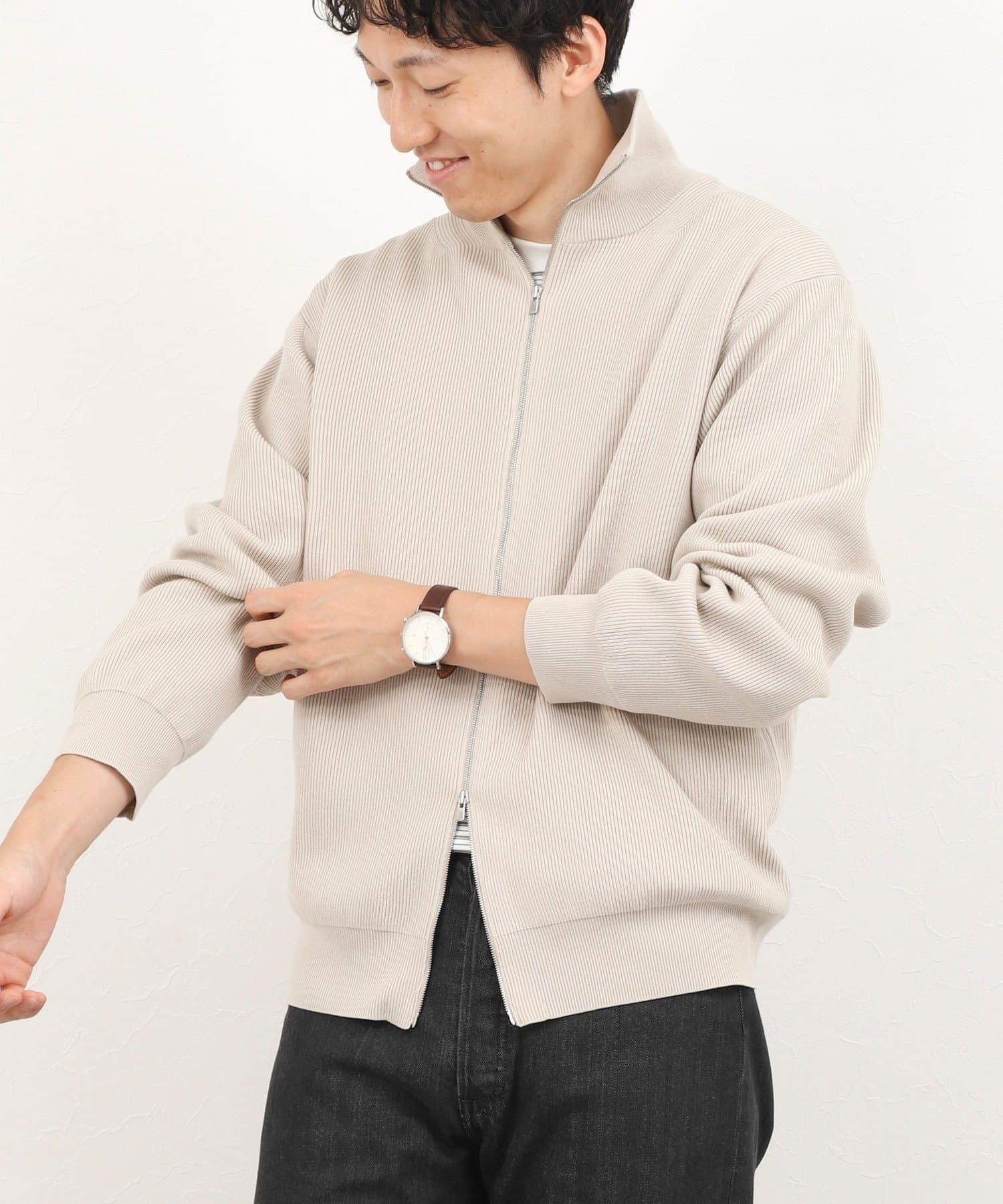 NOLLEY'S(ノーリーズ) 【BATONER/バトナー】HARD TWIST WOOL RIB DRIVERS KNIT ドライバーズニット 26AW