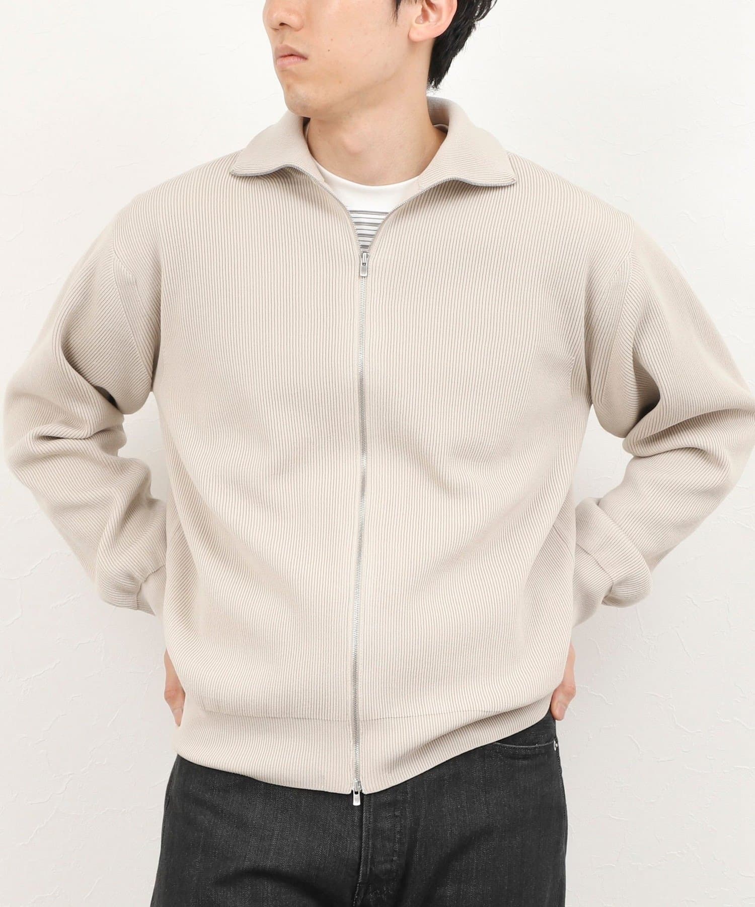 BATONER/バトナー】HARD TWIST WOOL RIB DRIVERS KNIT ドライバーズ