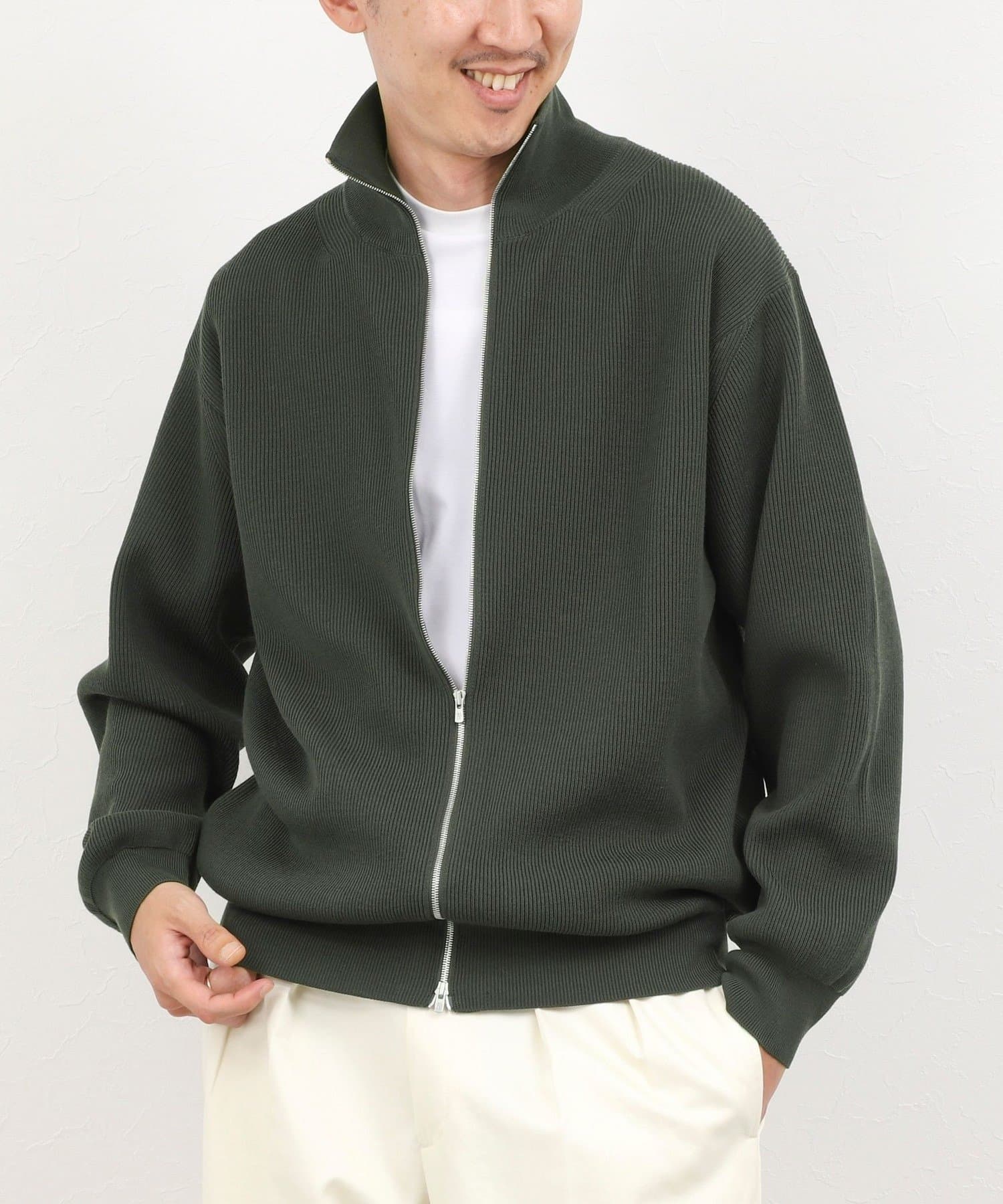 BATONER/バトナー】HARD TWIST WOOL RIB DRIVERS KNIT ドライバーズ