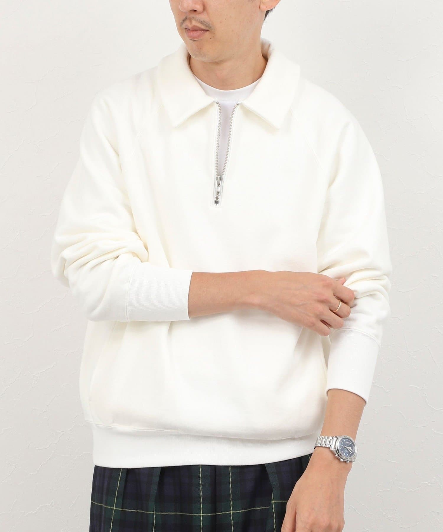 NOLLEY'S(ノーリーズ) 【BATONER/バトナー】HIGH BULKY JUMBERCA URAKE HALF ZIP ジャンベルカ 裏毛ハーフジップ 26AW