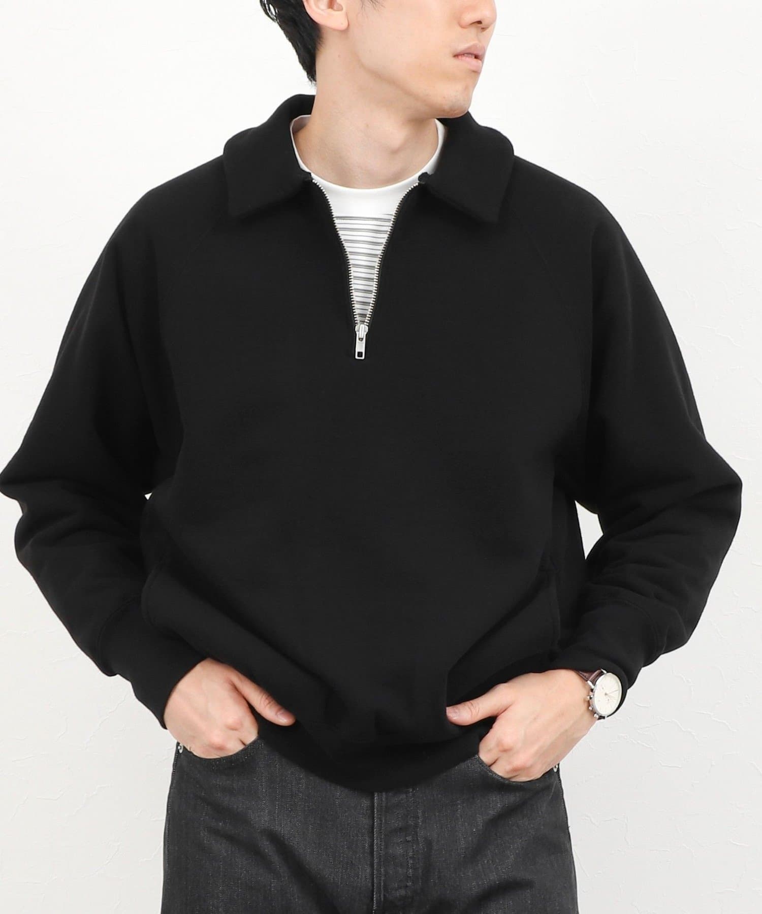 BATONER/バトナー】HIGH BULKY JUMBERCA URAKE HALF ZIP ジャンベルカ