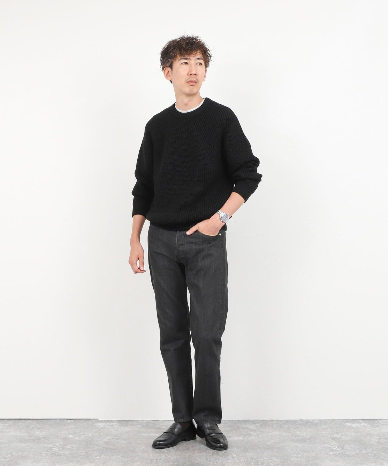 NOLLEY'S(ノーリーズ) 【BATONER/バトナー】SIGNATURE C/N シグネチャークルーネックニット 26AW