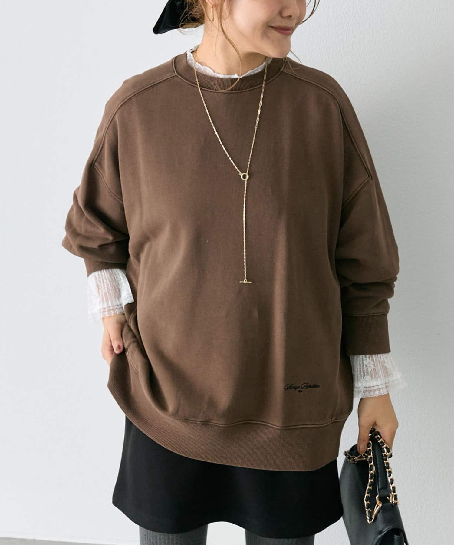 PUAL CE CIN(ピュアルセシン) 【WEB限定】裏毛チュニックスウェット