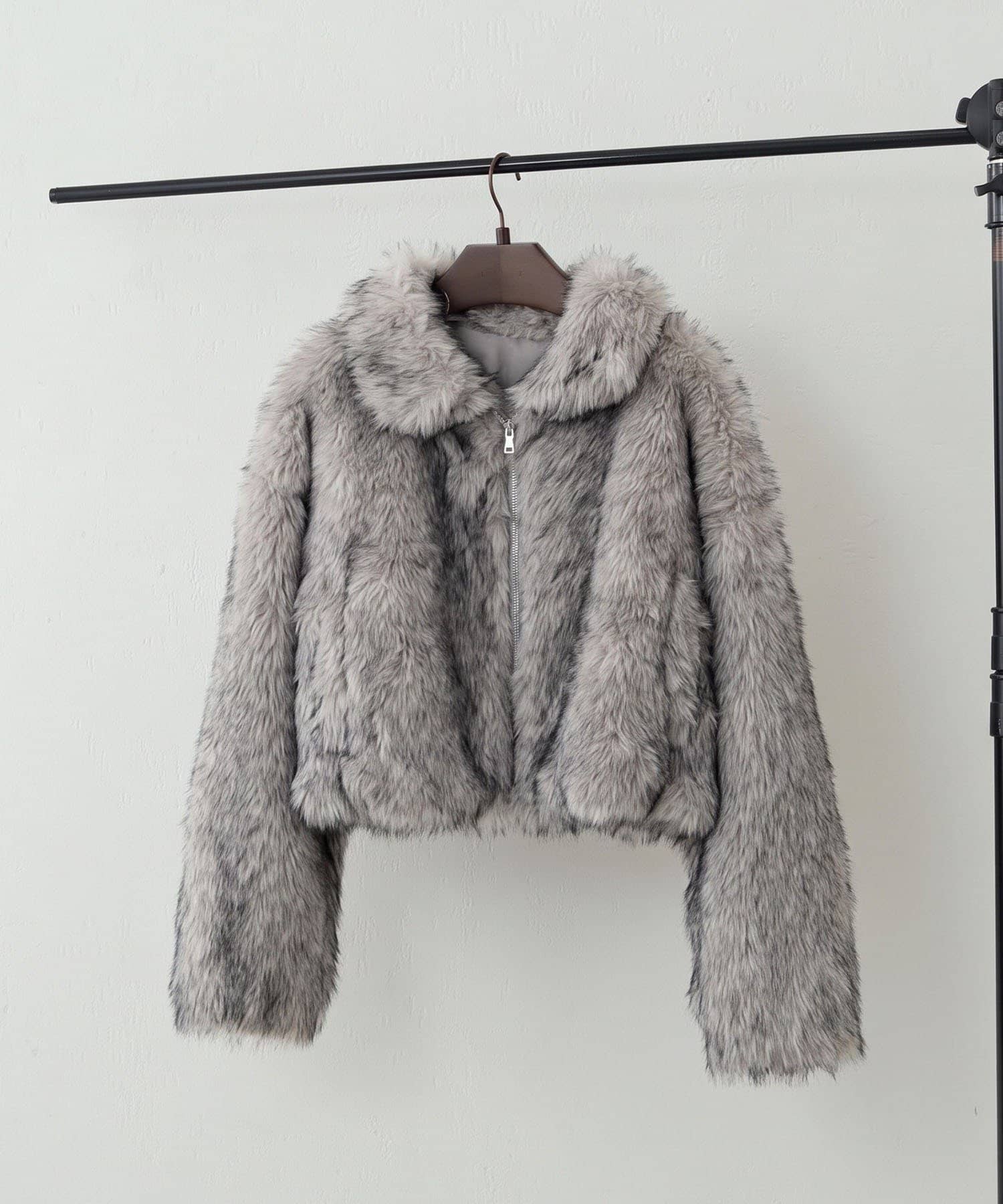 NICE CLAUP / OLIVE des OLIVE OUTLET(ナイスクラップ  / オリーブ デ オリーブ アウトレット) 【RMAF】ミックスファー２wayブルゾン