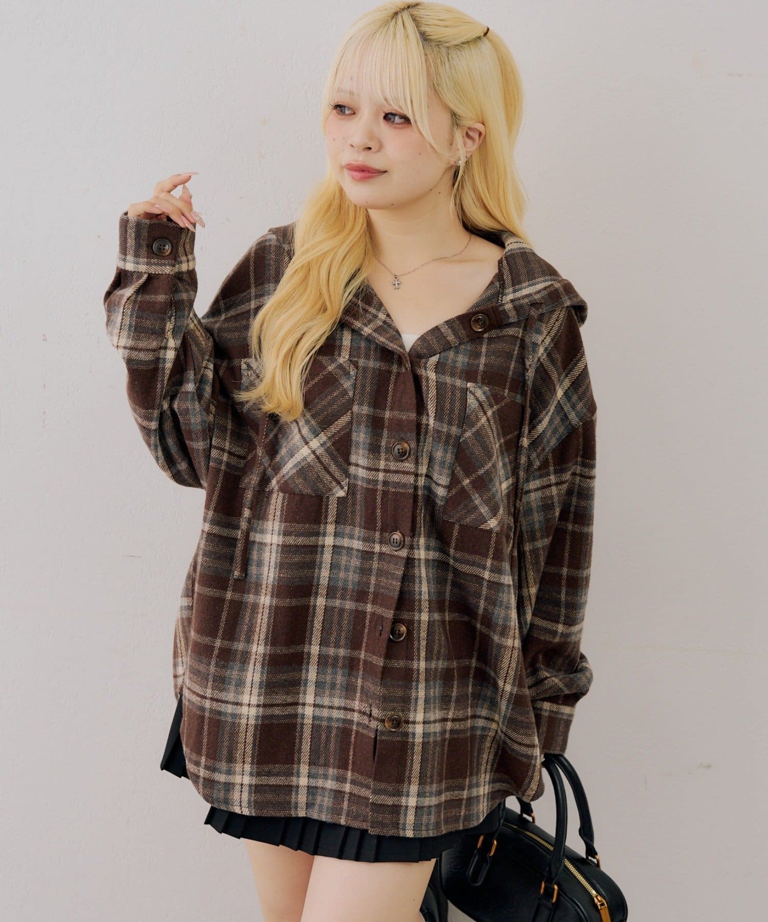 NICE CLAUP / OLIVE des OLIVE OUTLET(ナイスクラップ  / オリーブ デ オリーブ アウトレット) 【ANOTHER BRANCH】チェックフードシャツ
