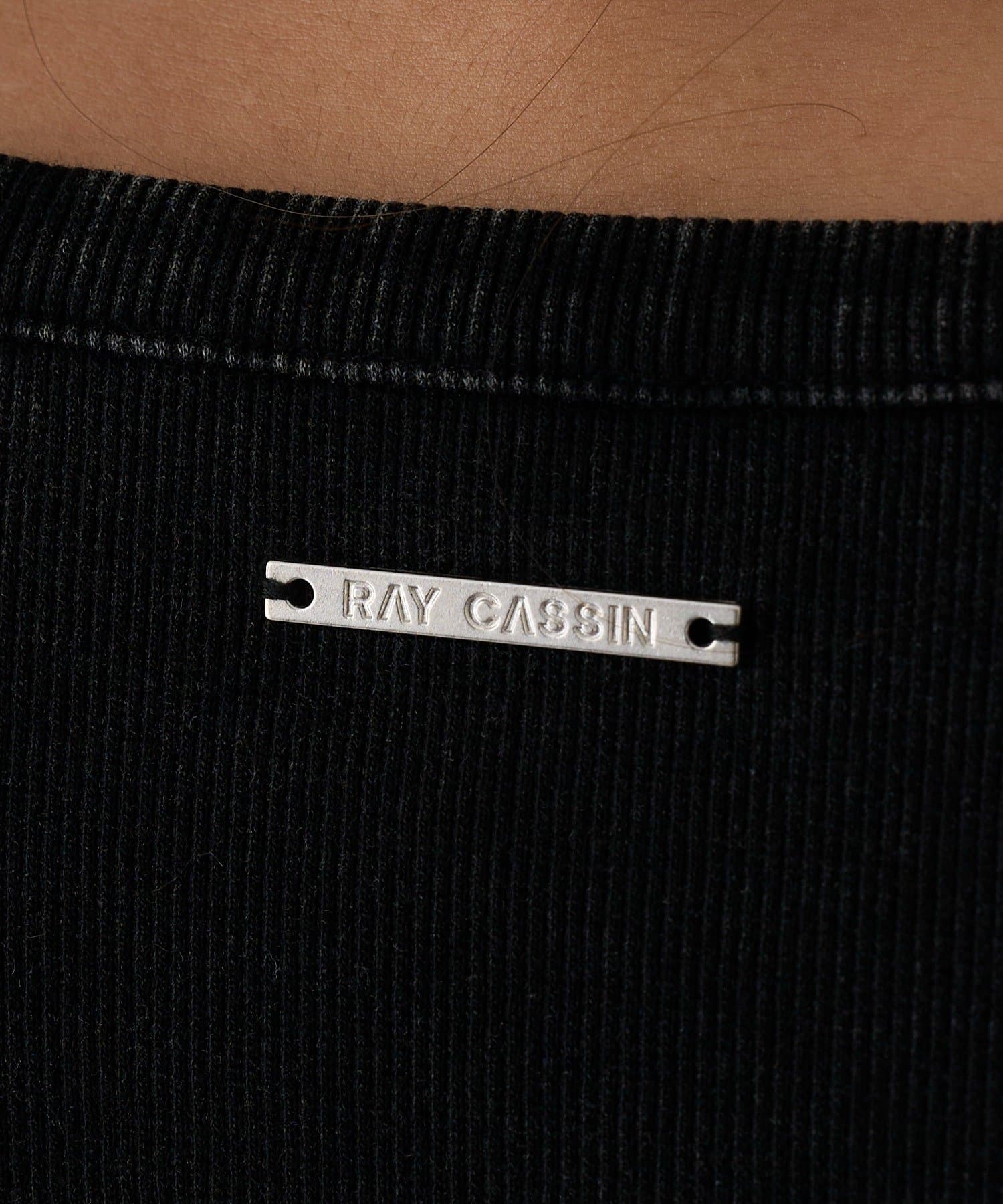RAY CASSIN(レイカズン) 裾レースコンパクトロングTシャツ / ロンT