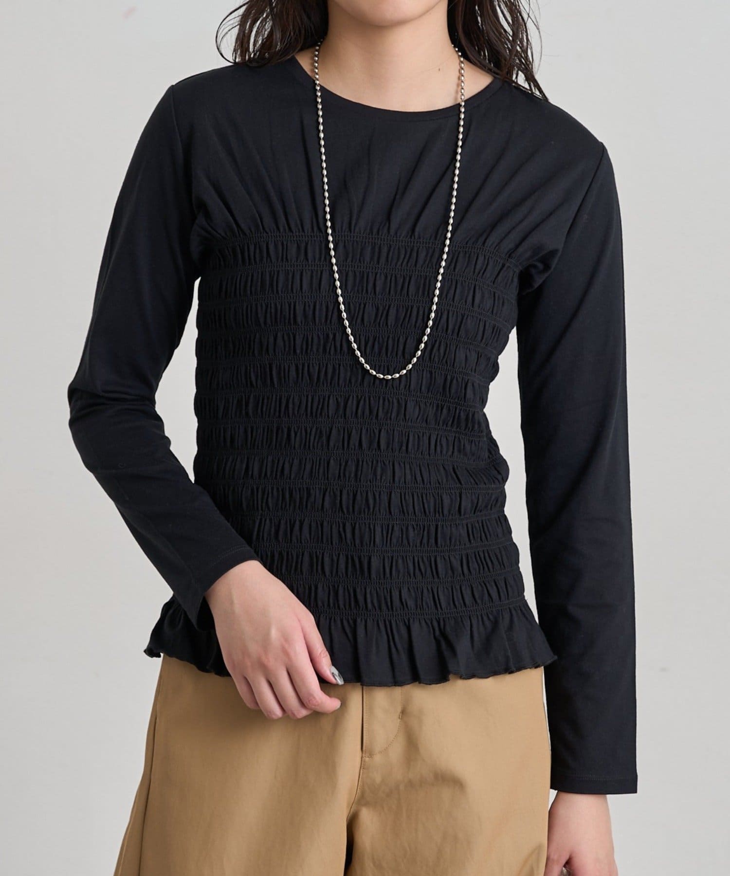 LOUNGEDRESS(ラウンジドレス) シャーリングカットソー