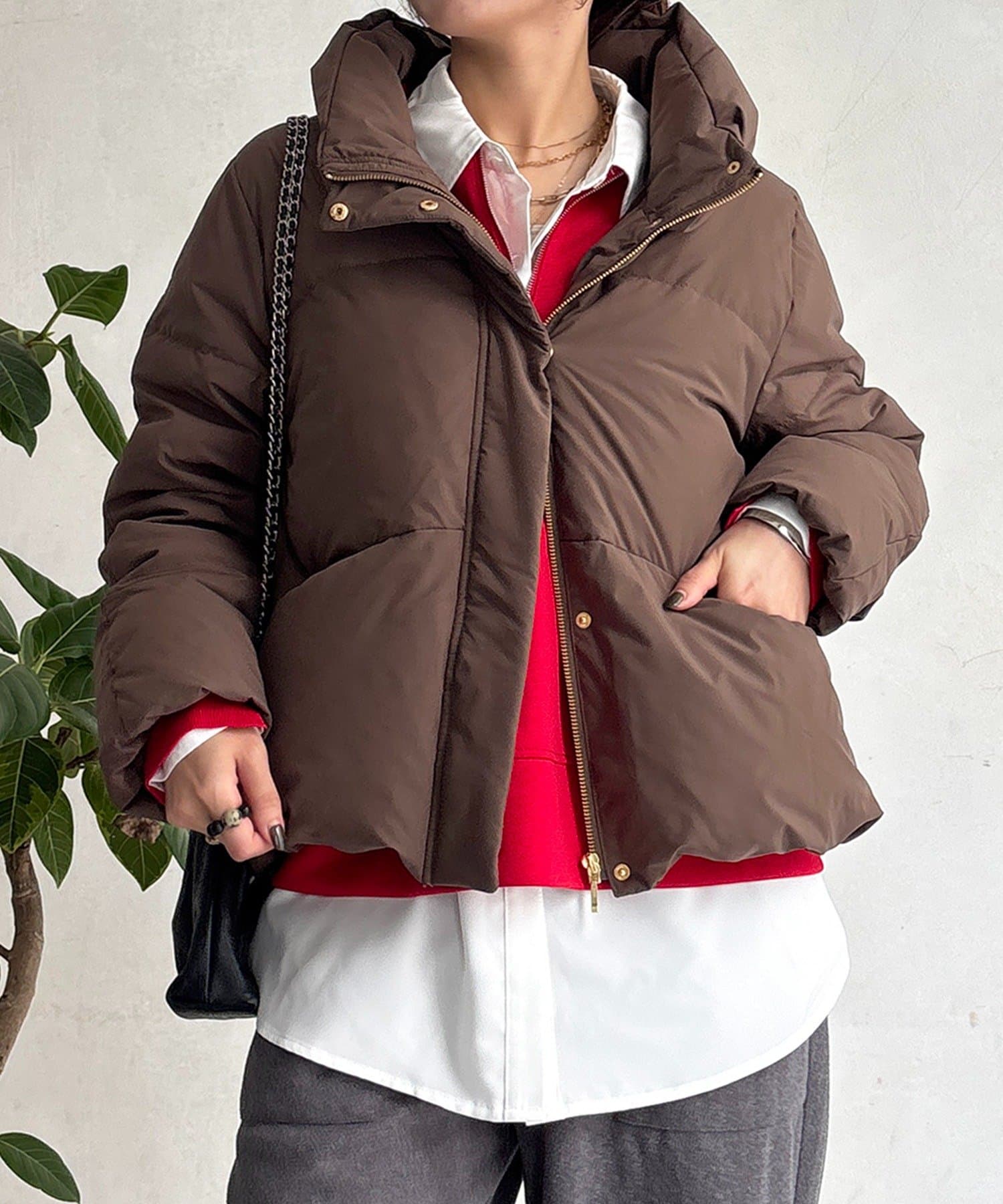 un dix cors(アンディコール) カシュネックストレッチダウン