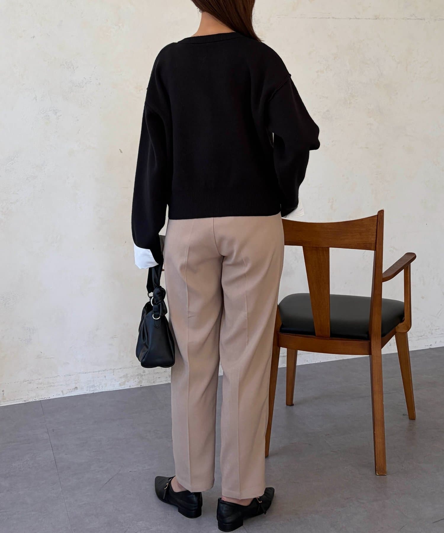 Chez toi(シェトワ) シャツドッキングニットカーディガン