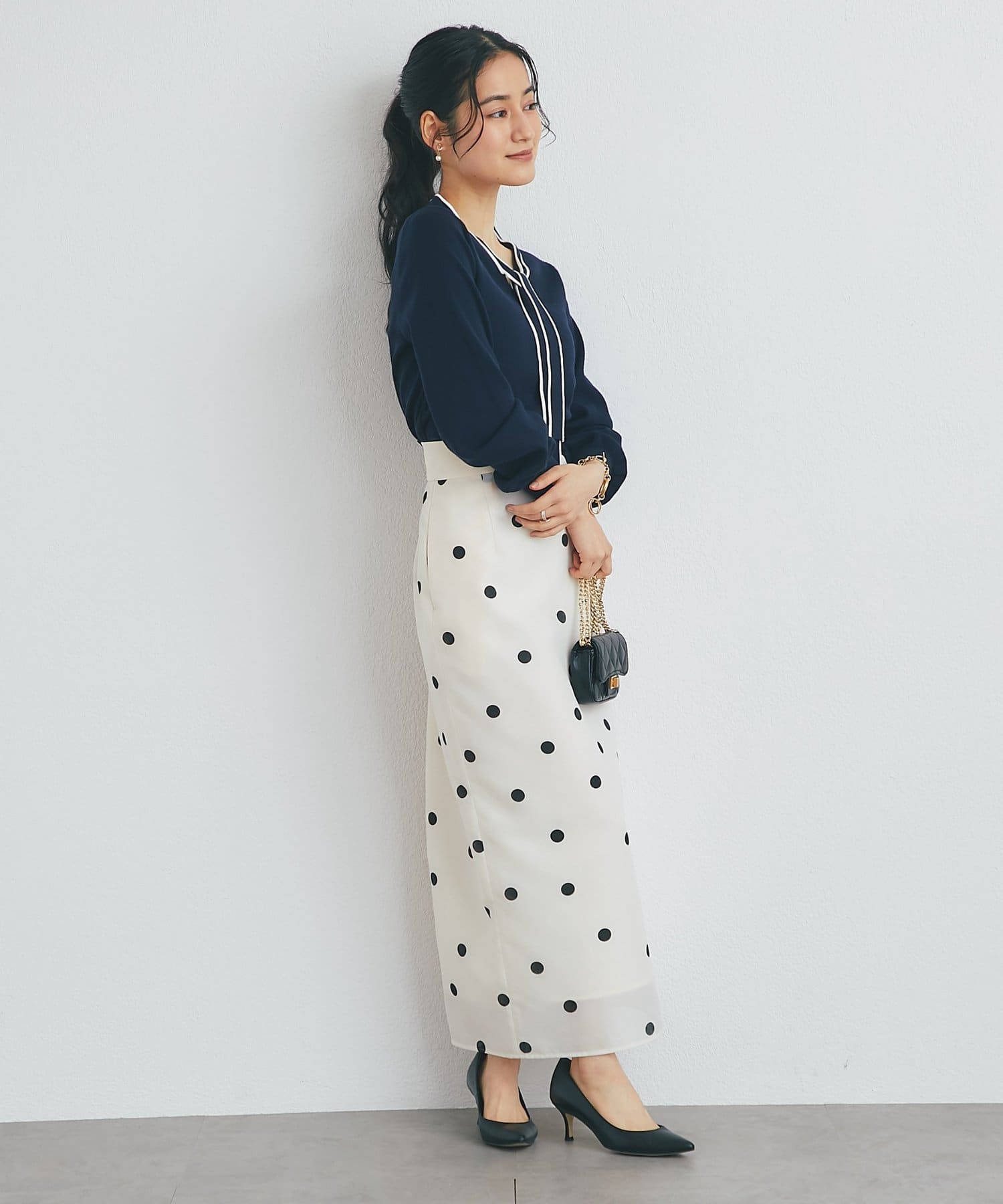 La boutique BonBon(ラブティックボンボン) アンゴラタッチボウタイニット