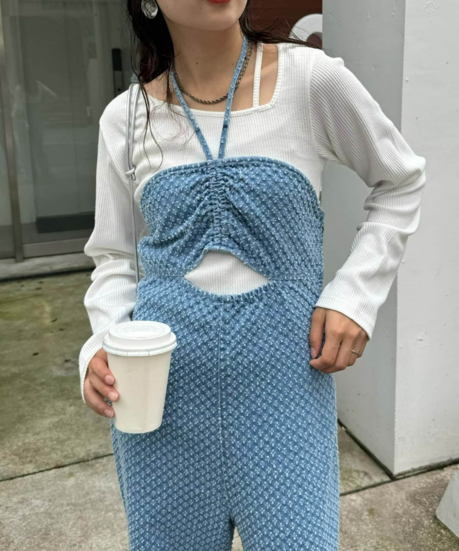 CIAOPANIC TYPY】デニムホルターネックサロペット | OUTLET