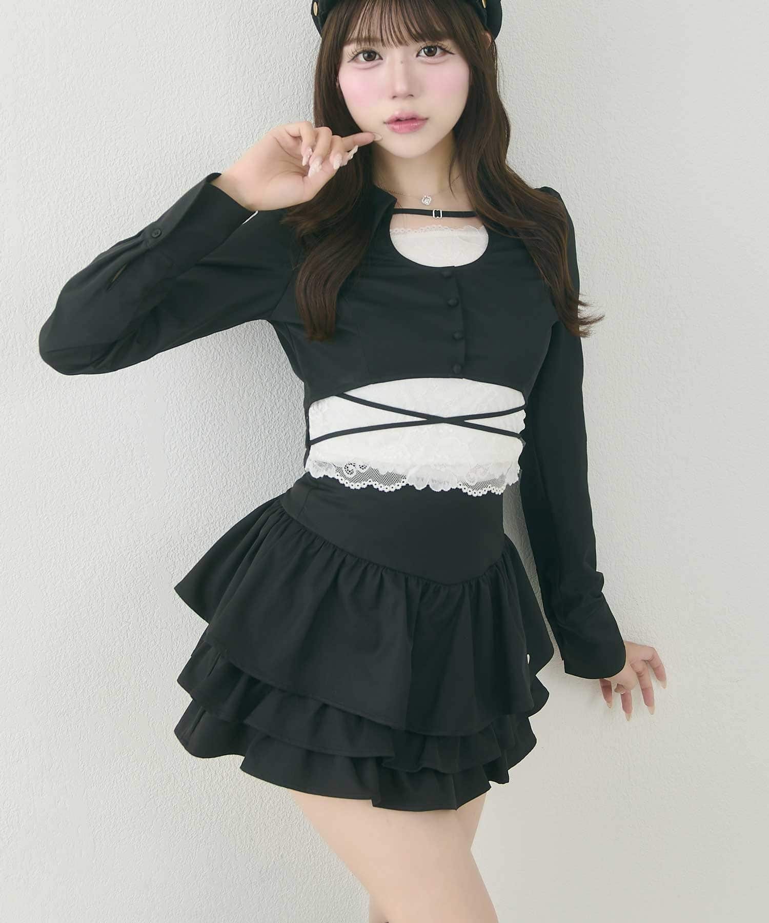 Belle Charme(ベルシャルム) Layered Frill Skirt