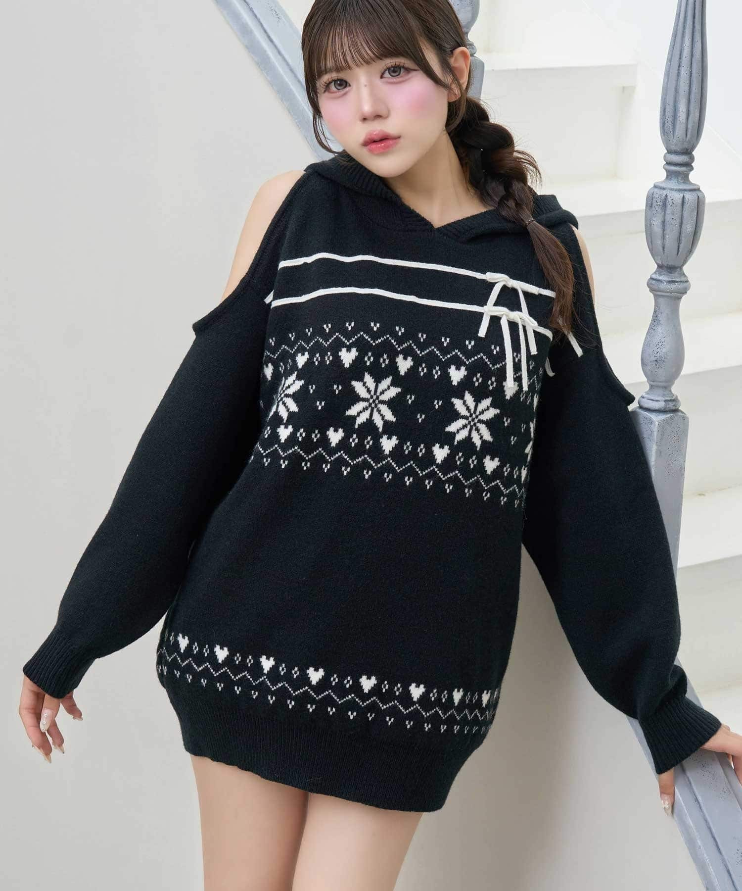 Belle Charme(ベルシャルム) Nordic Loose Knit Pullover