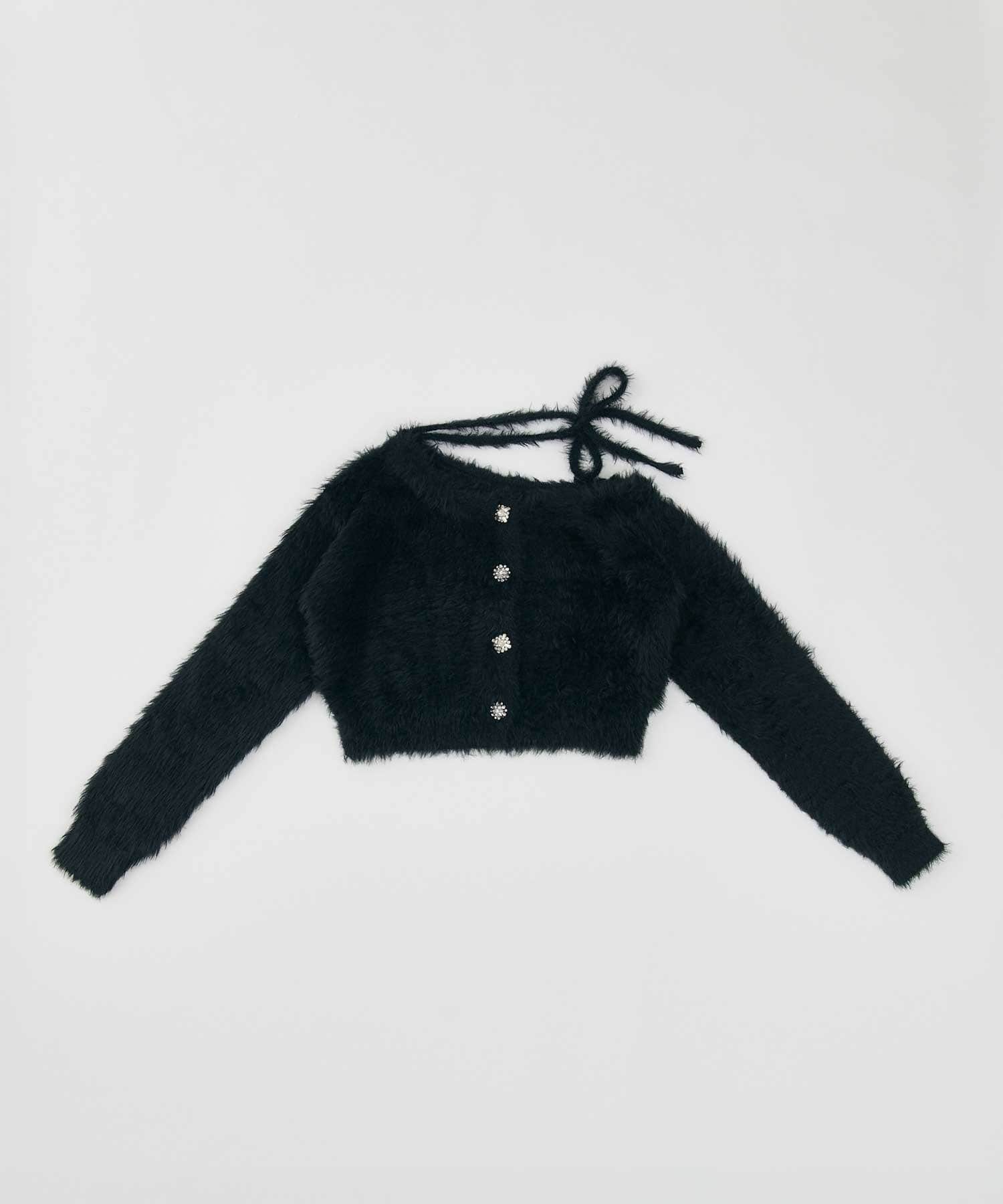 Belle Charme(ベルシャルム) Feather One-Shoulder Knit