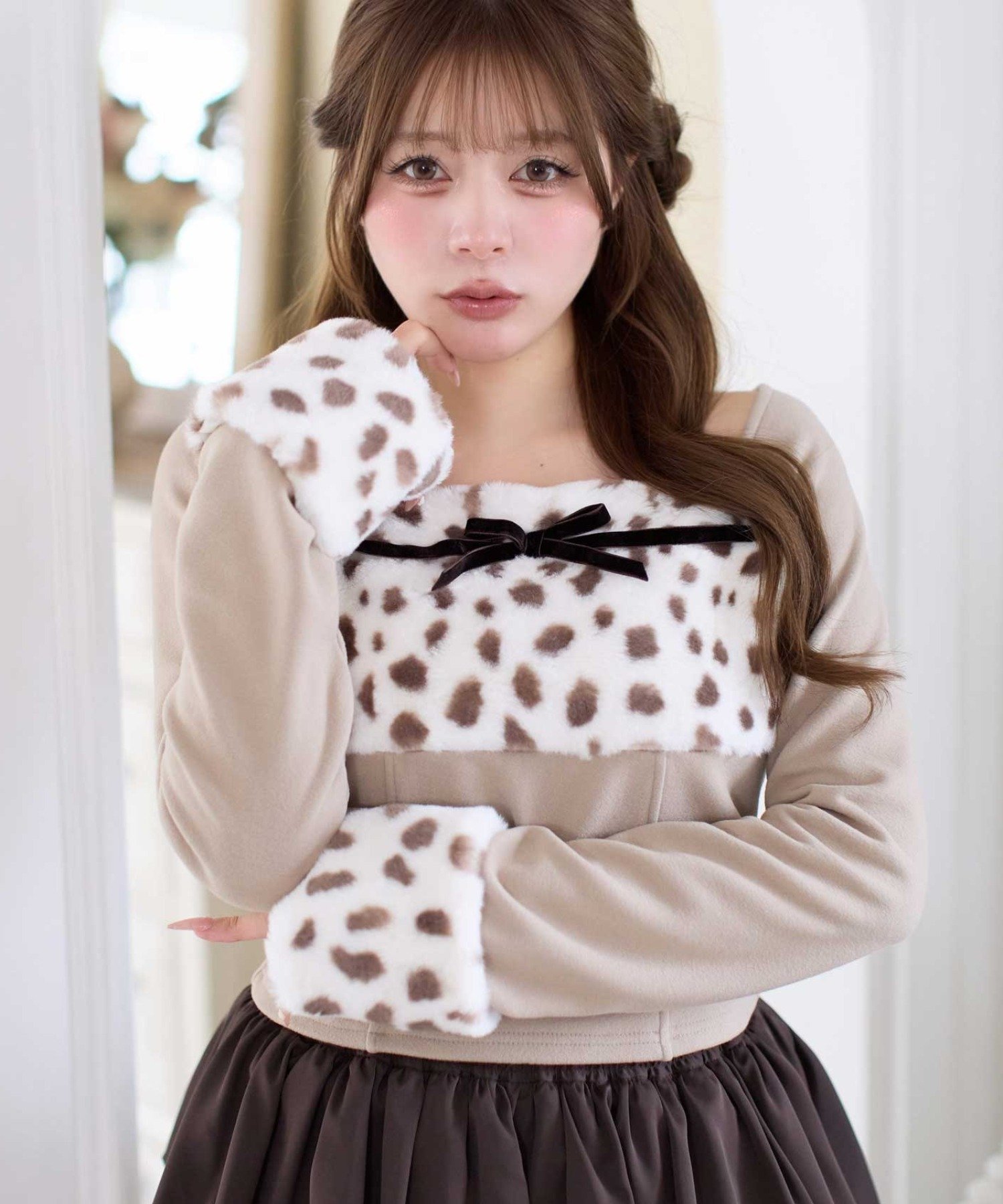 Belle Charme(ベルシャルム) Animal Fur Tops