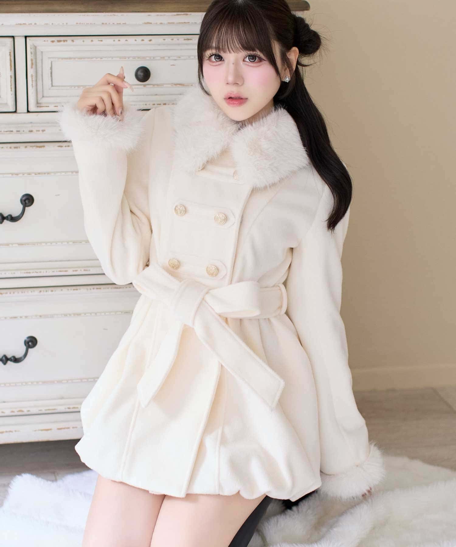 Belle Charme(ベルシャルム) Napoleon Balloon Wool Coat