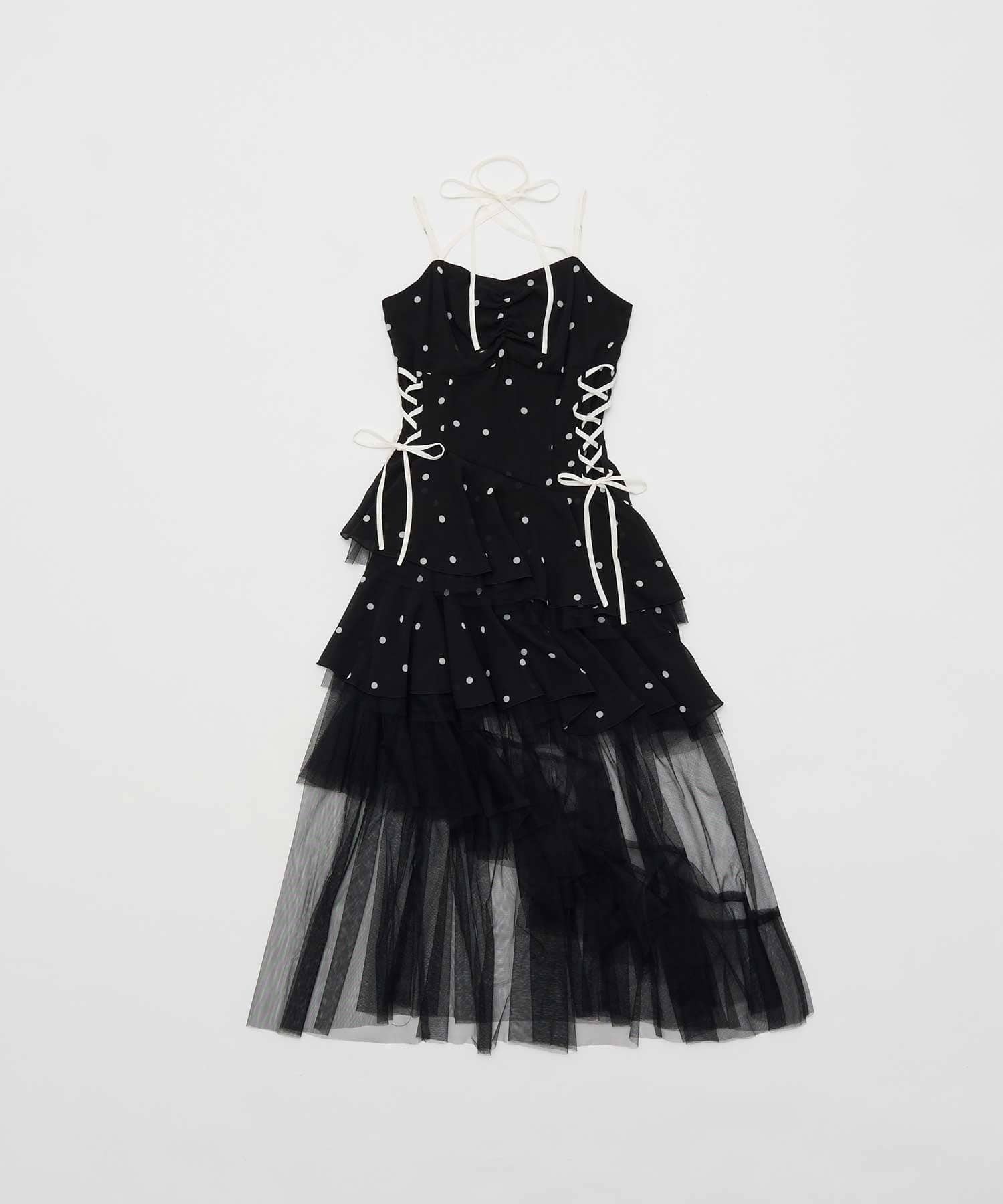 Belle Charme(ベルシャルム) Double Lace-up Volume Cami Onepiece