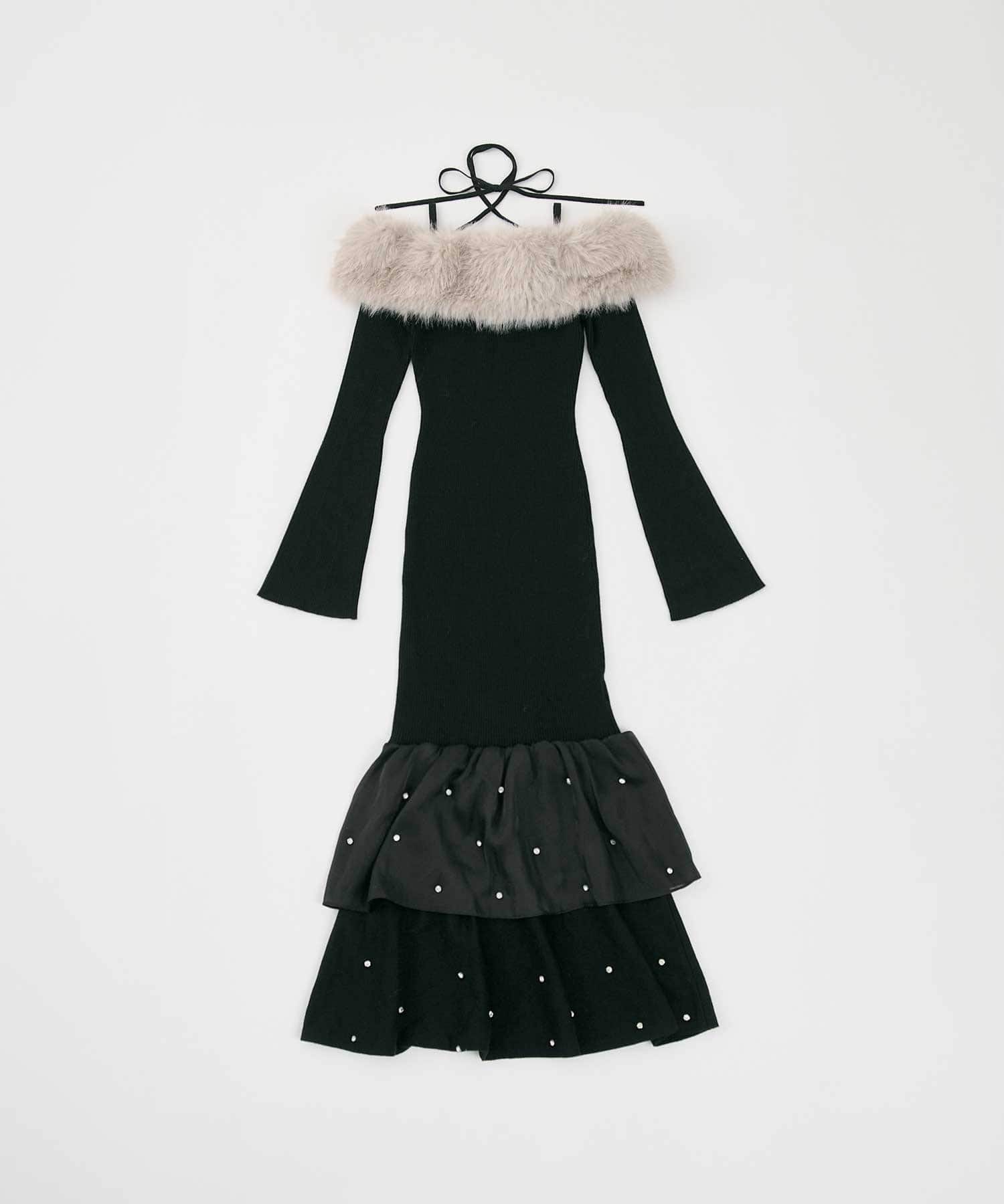 Belle Charme(ベルシャルム) Lady Fur Mermaid Knit Onepiece