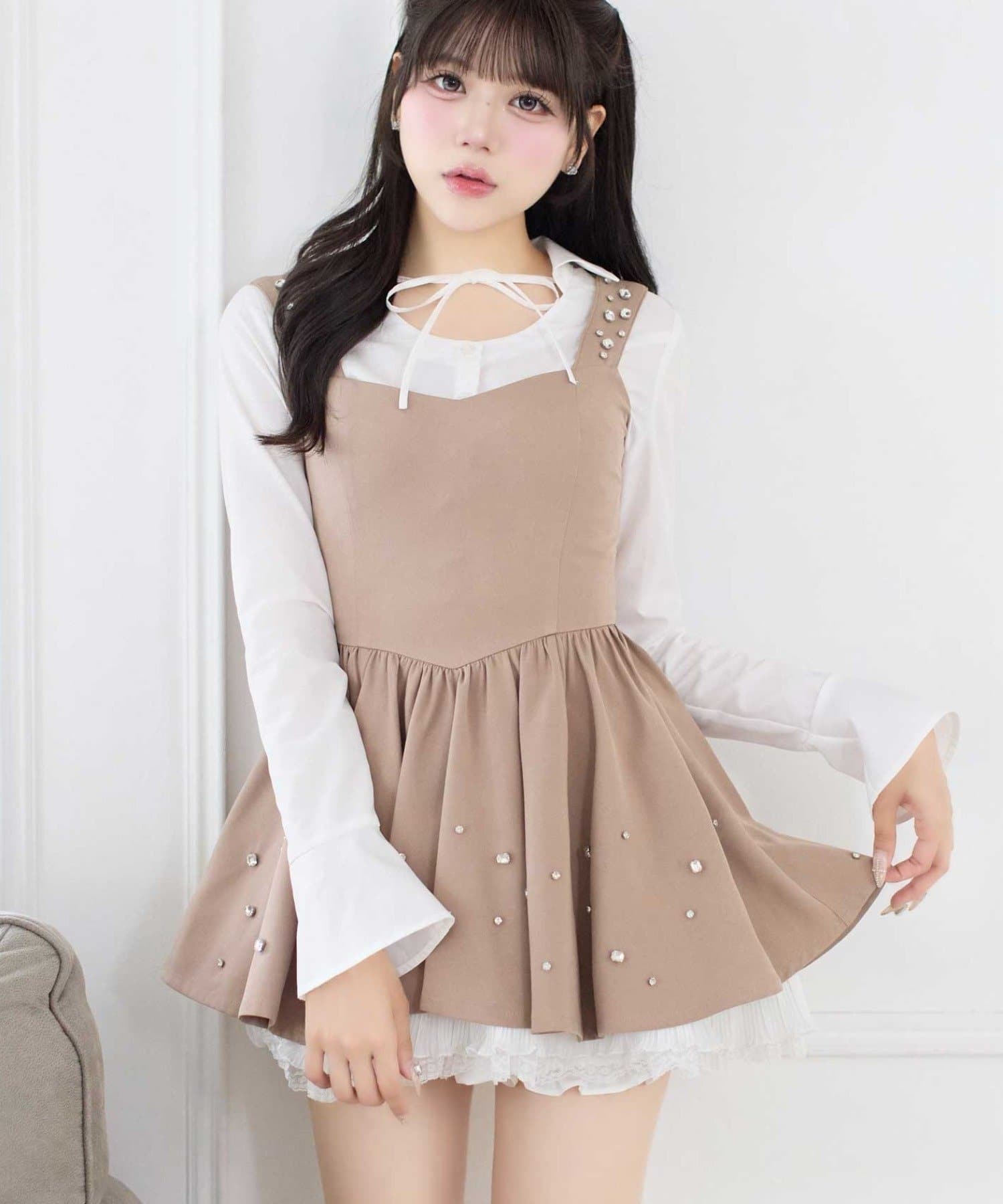 Belle Charme(ベルシャルム) Jewel Jumpskirt & Shirty Set