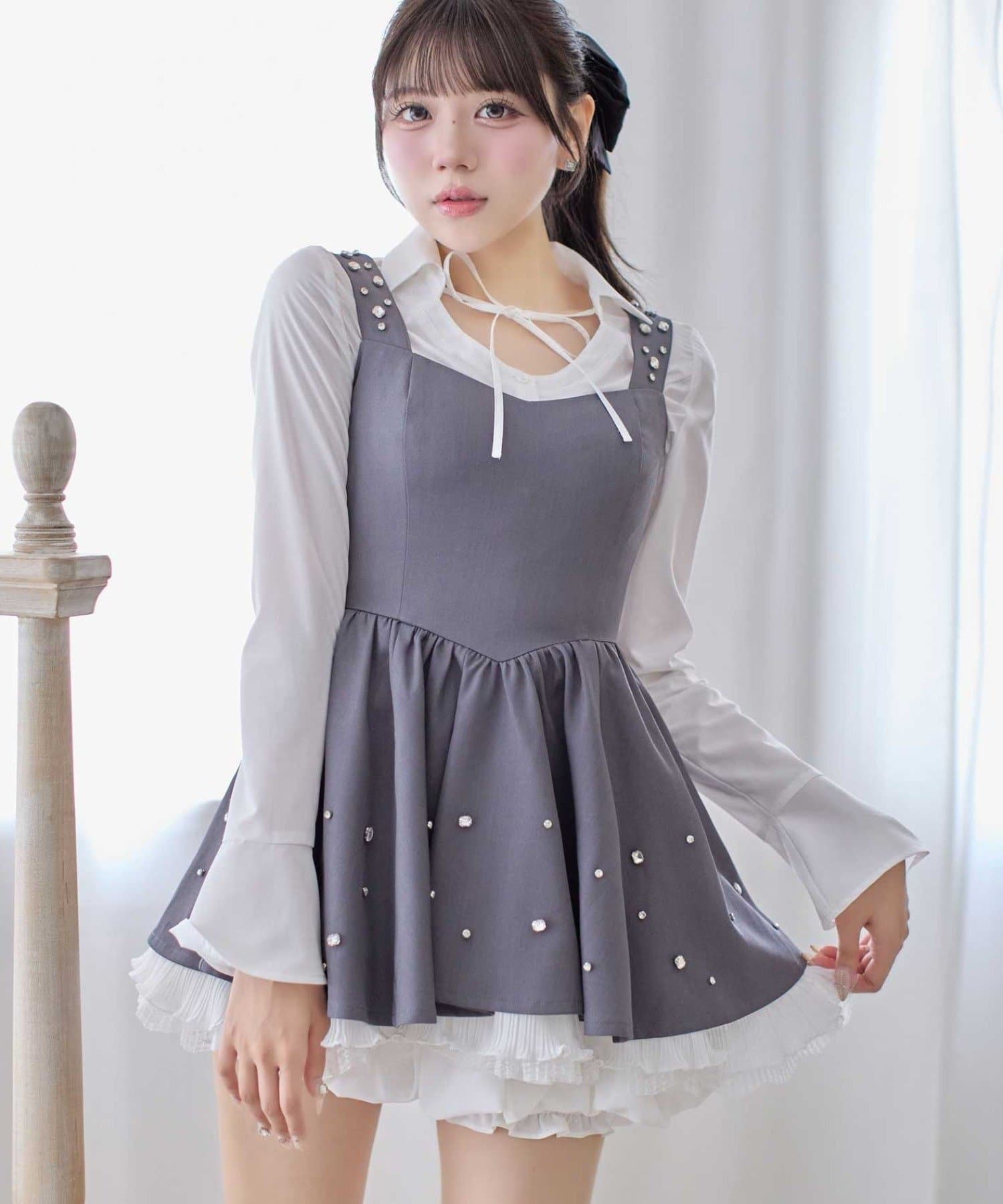 Belle Charme(ベルシャルム) Jewel Jumpskirt & Shirty Set