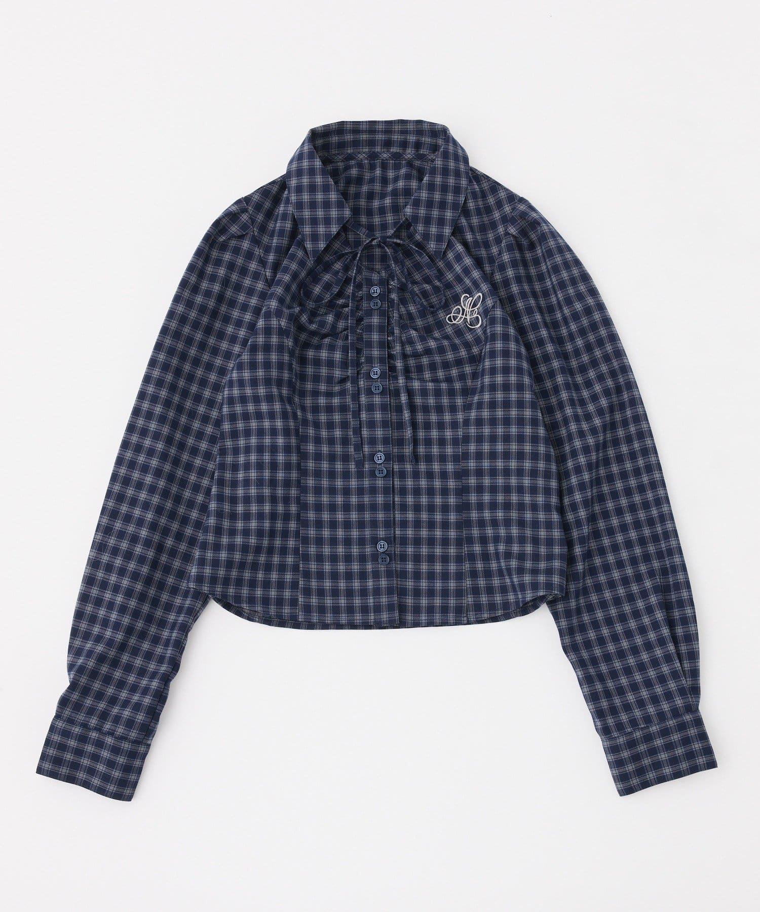 one after another NICE CLAUP(ワンアフターアナザー ナイスクラップ) 刺しゅう入りギャザーブラウス