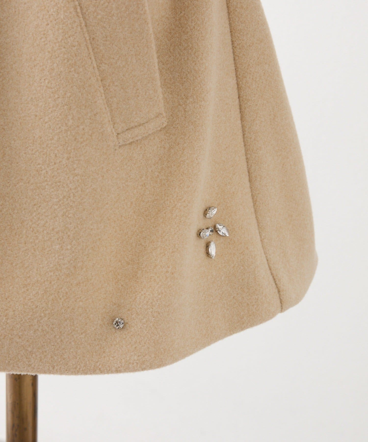 one after another NICE CLAUP(ワンアフターアナザー ナイスクラップ) 【Premium order】ビジューフェイクファー女の子コート