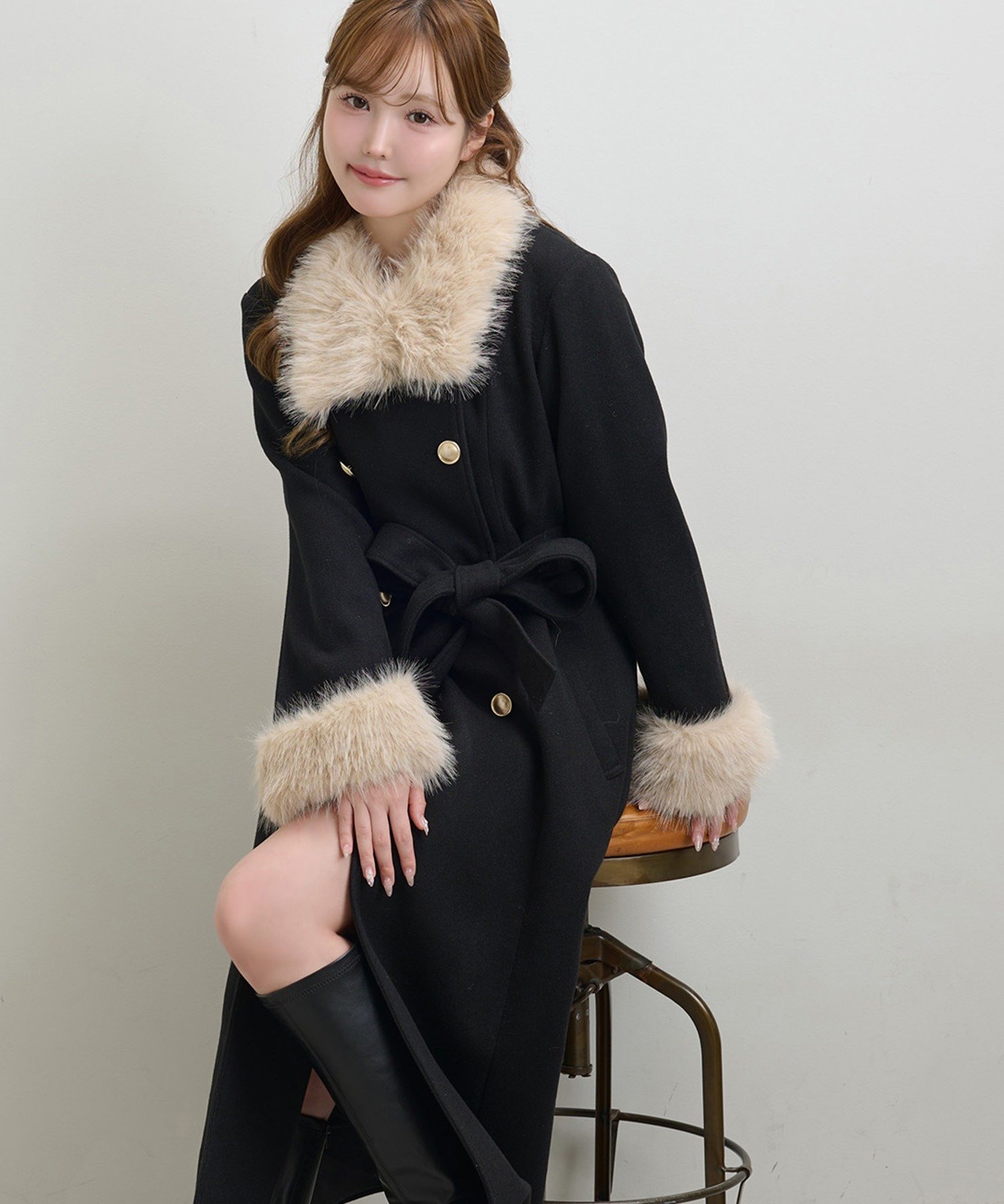 one after another NICE CLAUP(ワンアフターアナザー ナイスクラップ) 【SMサイズ展開】ダブルボタンロングコート
