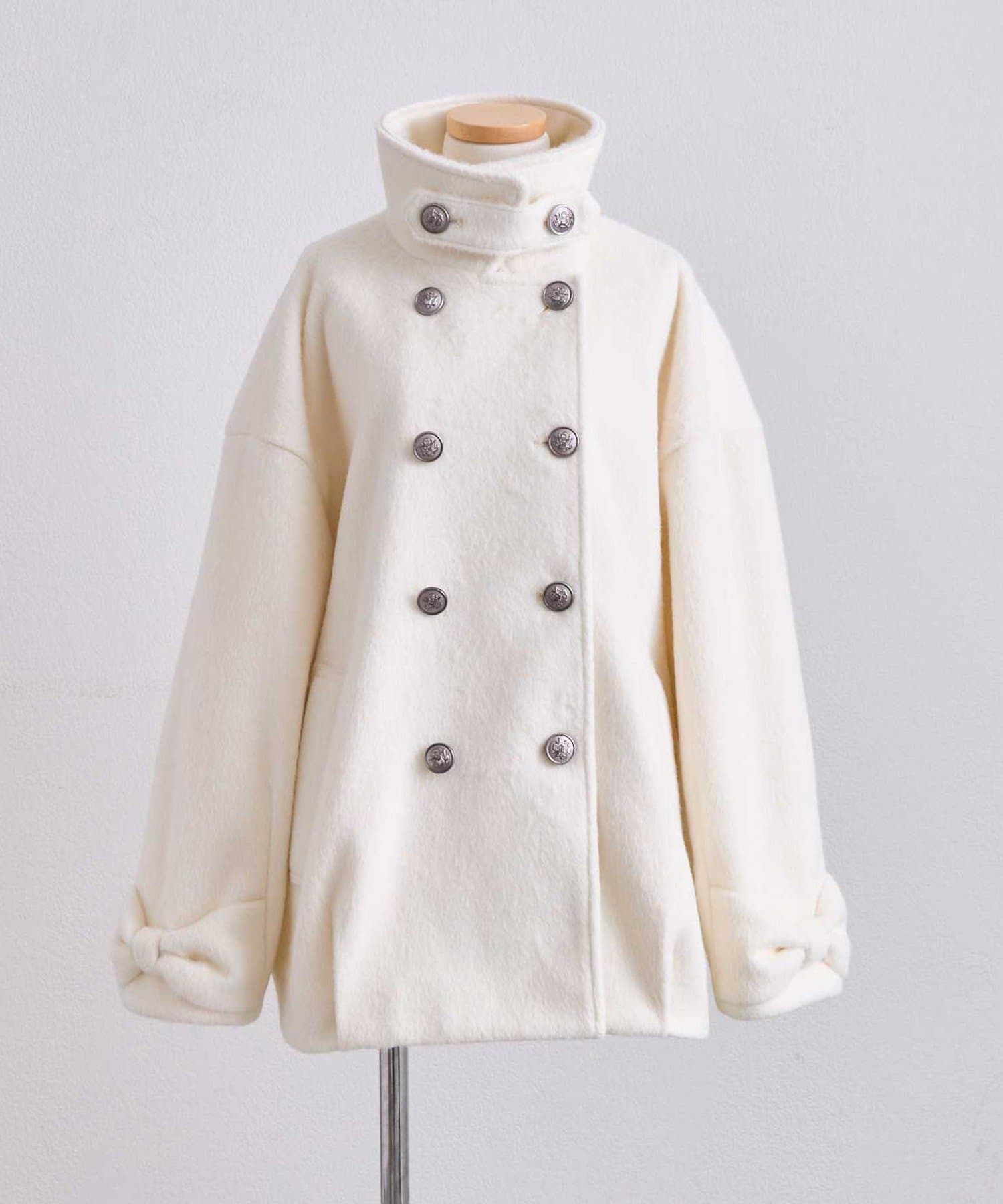 OLIVE des OLIVE(オリーブ デ オリーブ) ダブルボタンシャギーコート