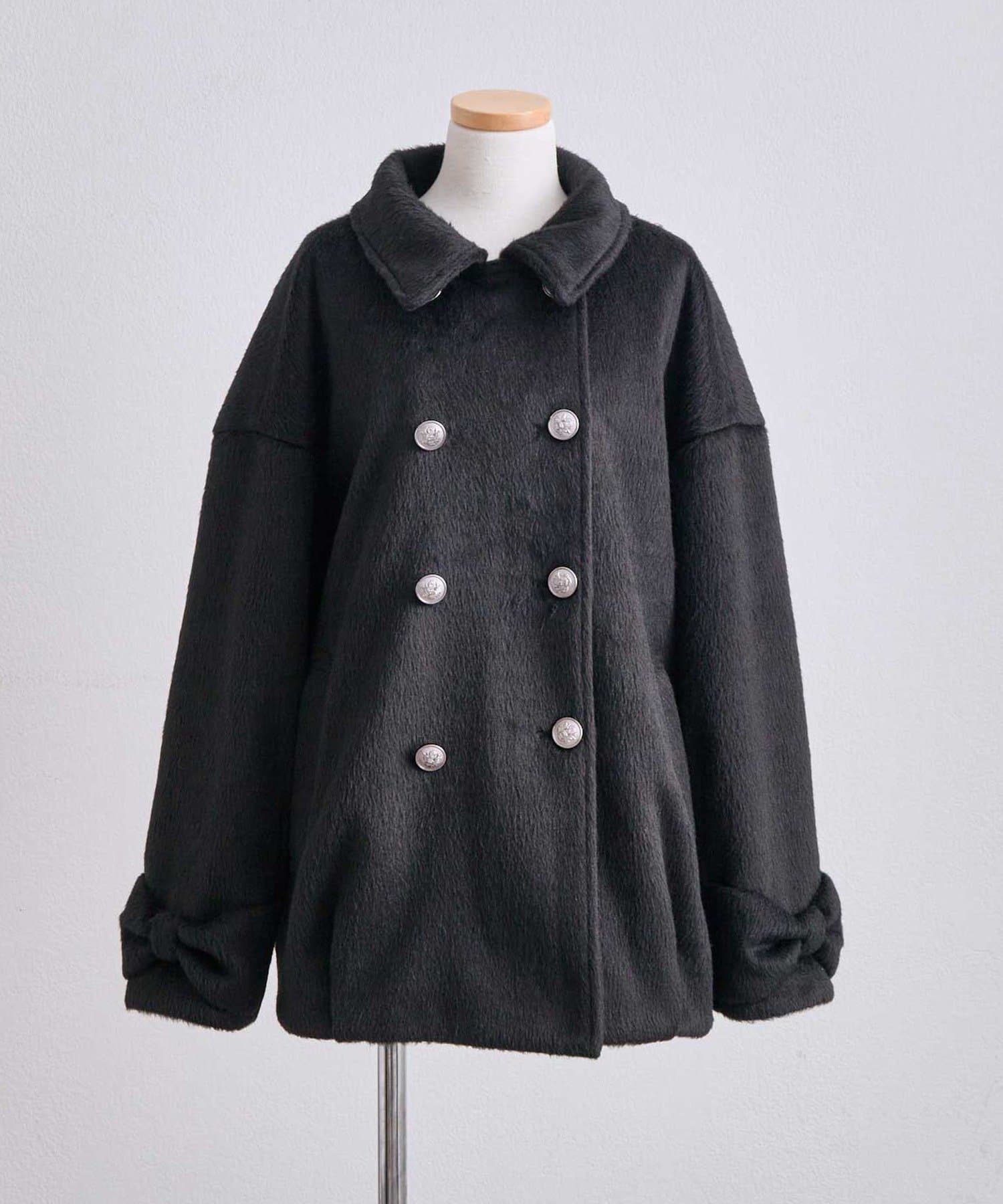 OLIVE des OLIVE(オリーブ デ オリーブ) ダブルボタンシャギーコート