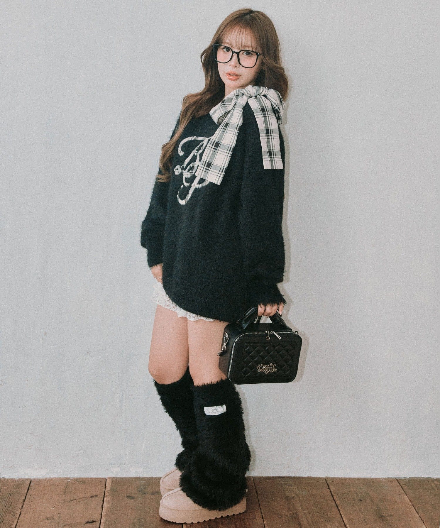 OLIVE des OLIVE(オリーブ デ オリーブ) 【Holiday Collection】X'mas Knit tunic