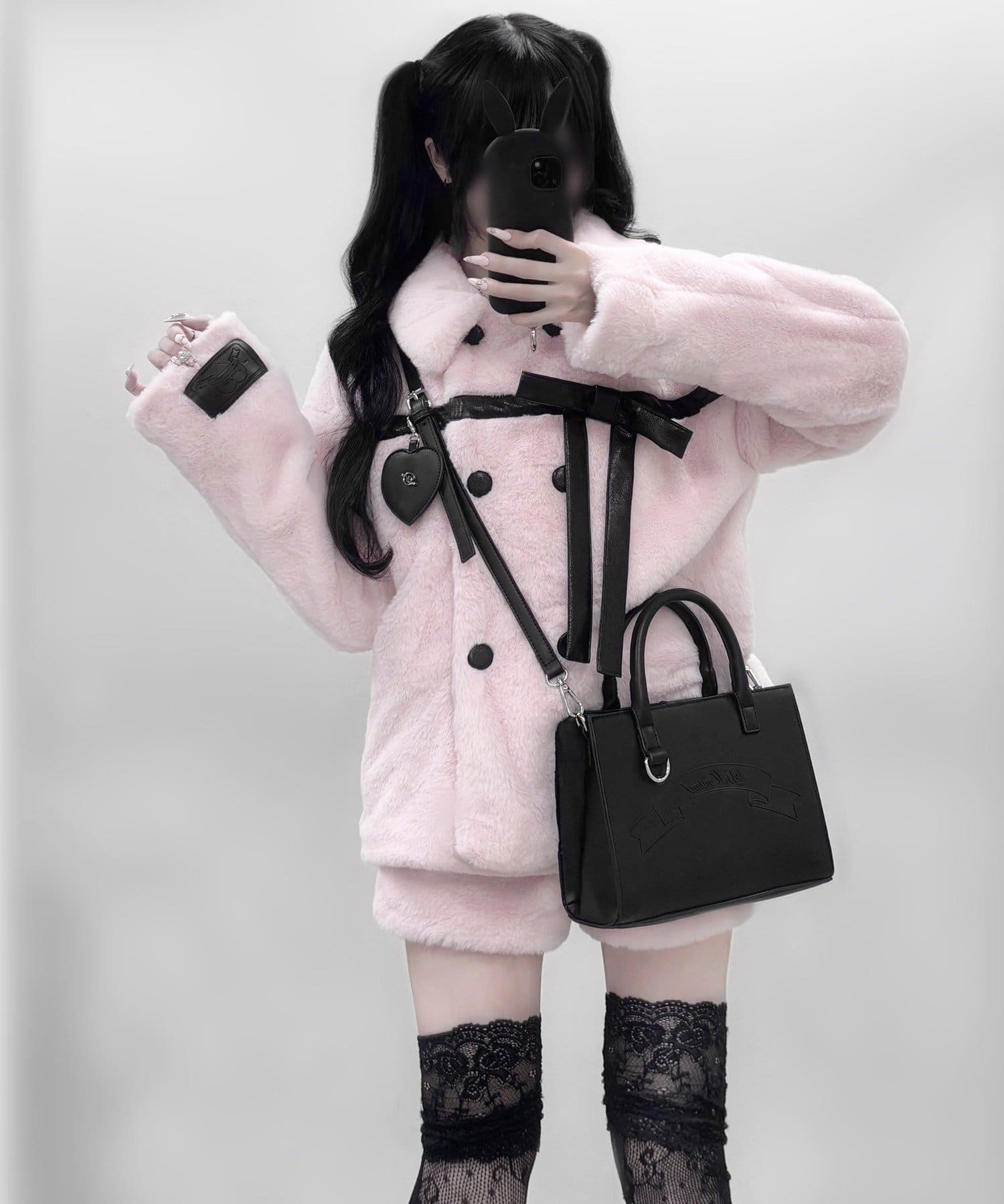 OLIVE des OLIVE(オリーブ デ オリーブ) 【インフルエンサー企画】miko ribbon fur coat