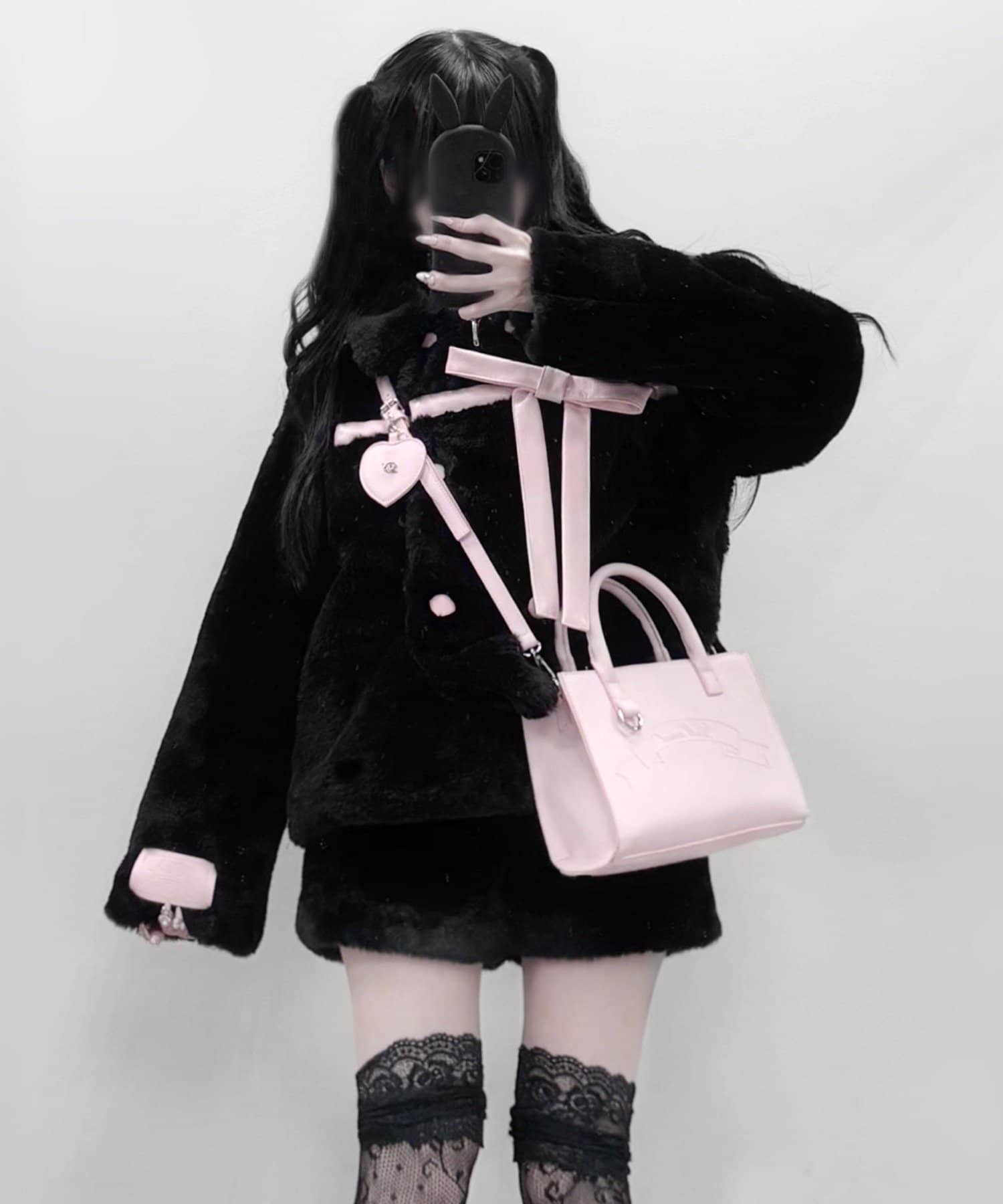 OLIVE des OLIVE(オリーブ デ オリーブ) 【インフルエンサー企画】miko ribbon fur coat