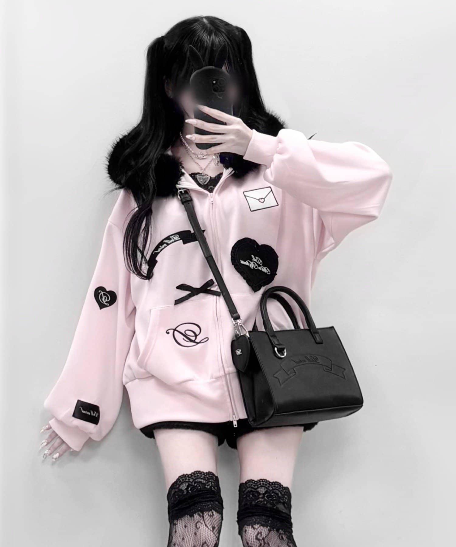 OLIVE des OLIVE(オリーブ デ オリーブ) 【インフルエンサー企画】miko patch fur hoodie