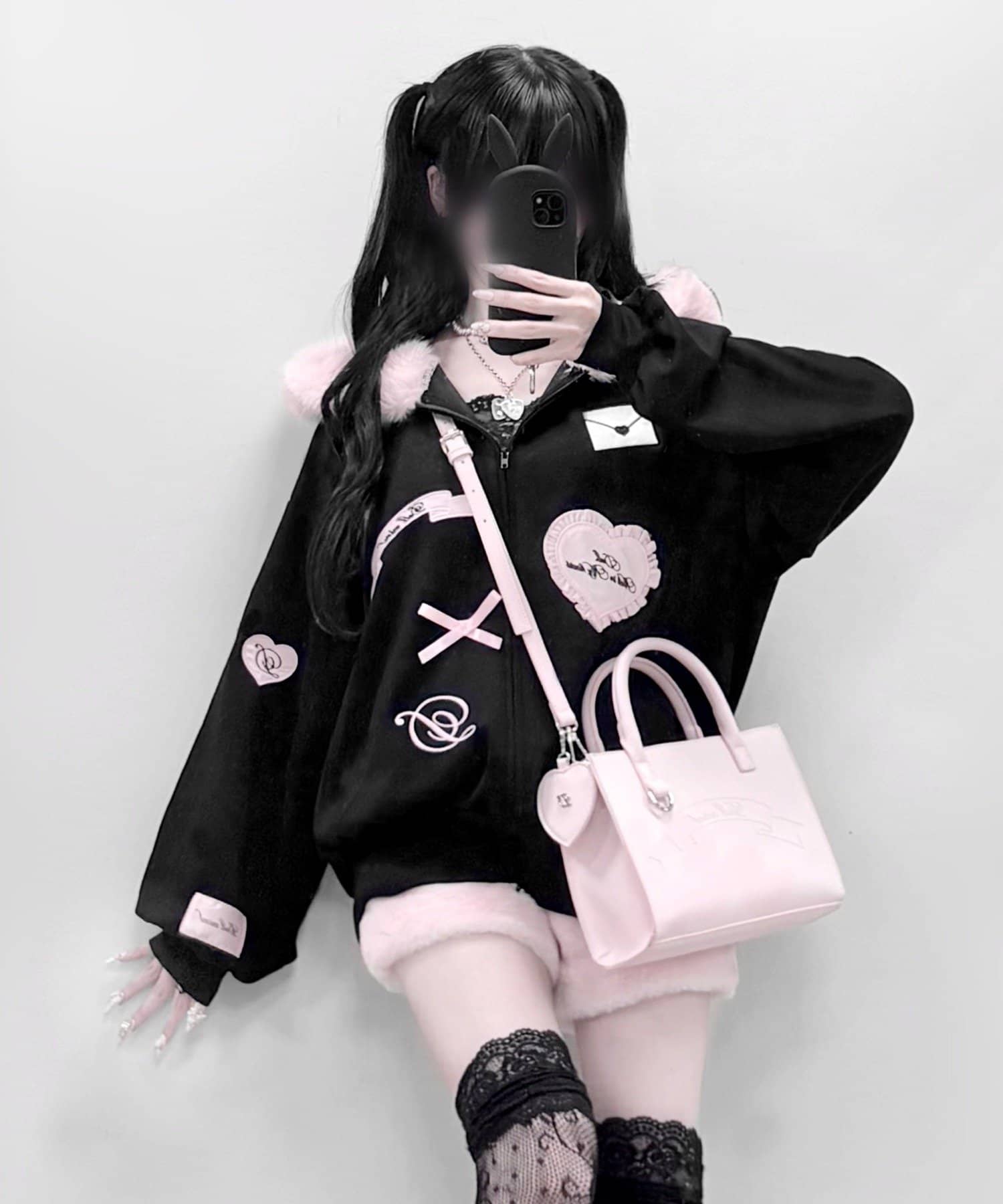 OLIVE des OLIVE(オリーブ デ オリーブ) 【インフルエンサー企画】miko patch fur hoodie