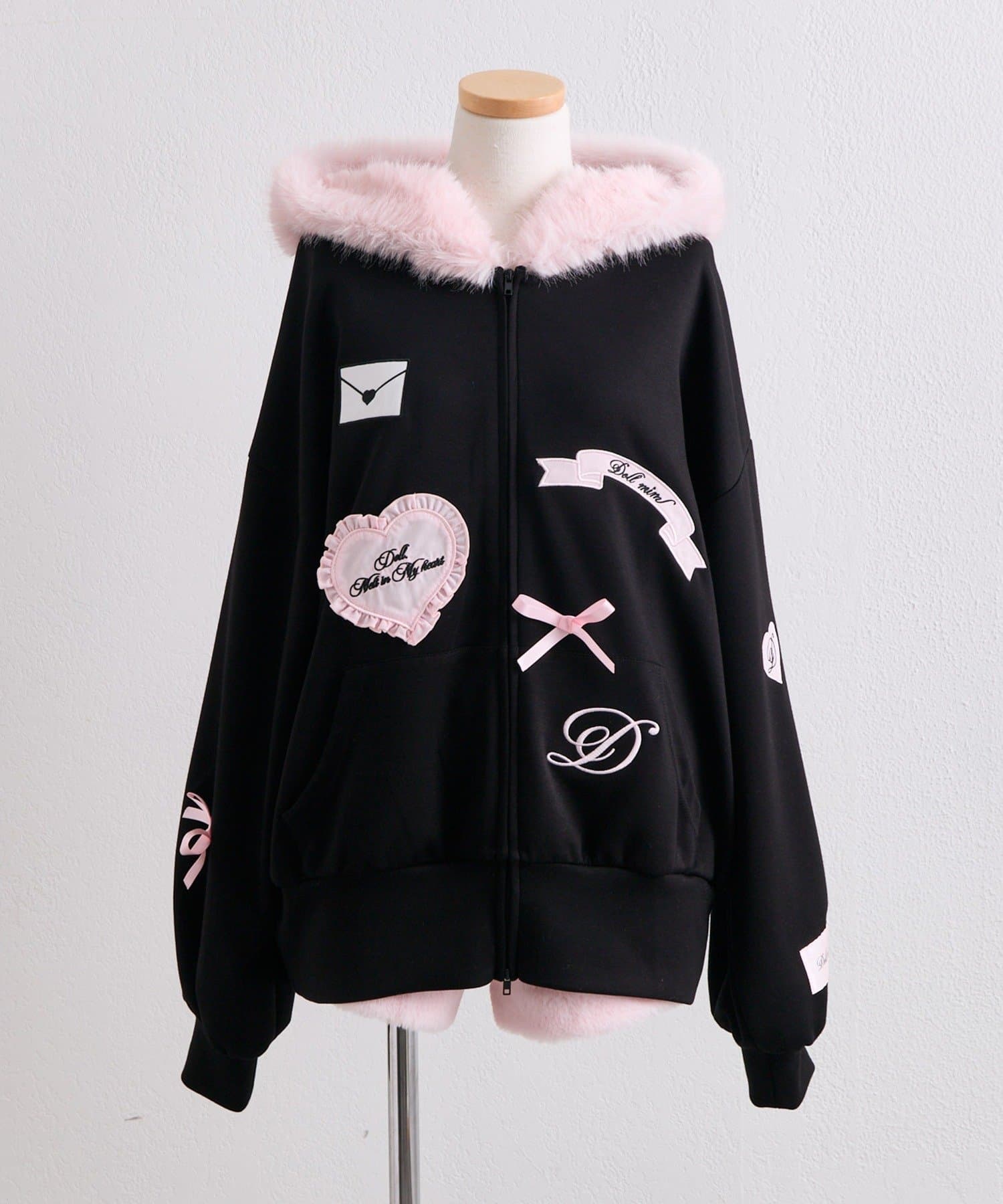 OLIVE des OLIVE(オリーブ デ オリーブ) 【インフルエンサー企画】miko patch fur hoodie
