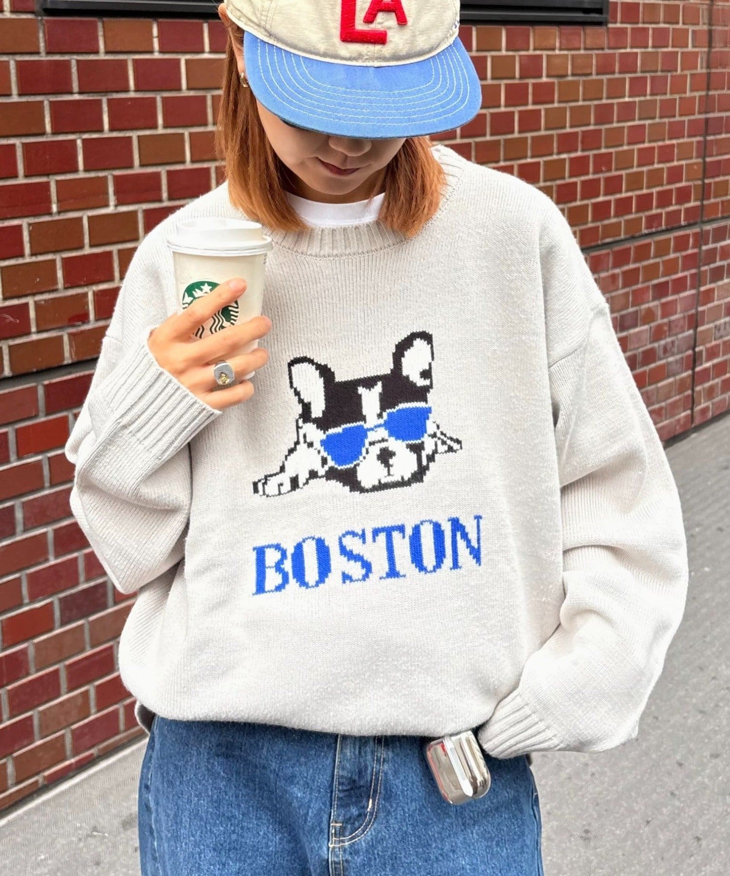 CIAOPANIC TYPY(チャオパニックティピー) 犬 ニット アソートロゴジャガードニット